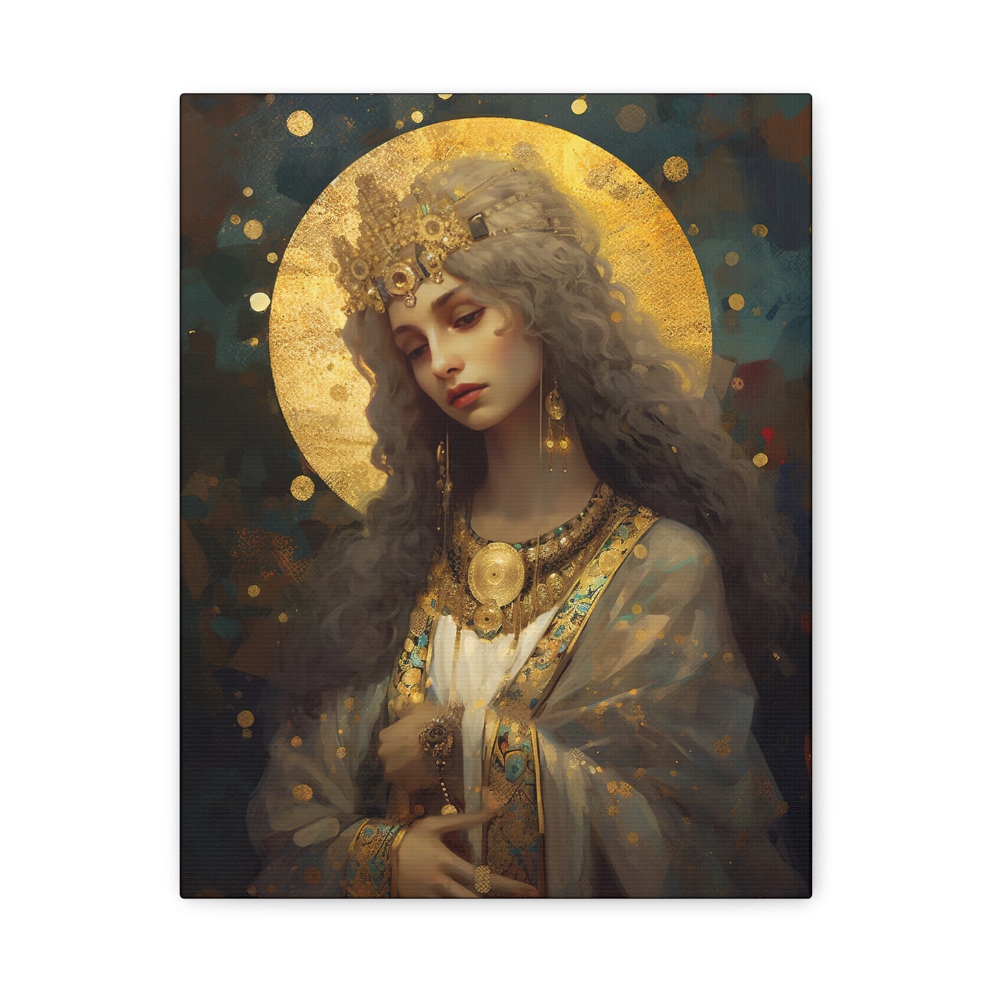 Saint Catherine of Alexandra - Museum Wrapped Canvas - Sanctified Souls Print - Religious Art for your Home