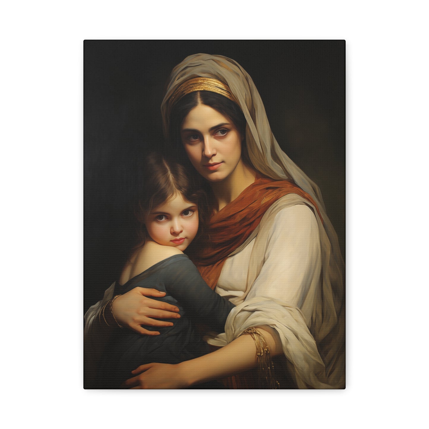 Saint Anne mother of Mary the Blessed Virgin - Museum Wrapped Canvas - Sanctified Souls Print - Religious Art for your Home