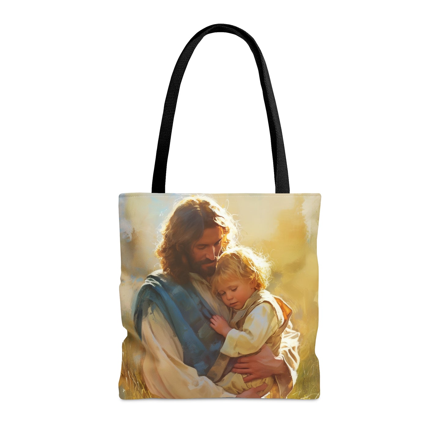 Jesus, Guardian of Innocence Tote Bag - Large Medium Small Faith Art Bag - Catholic Faith Purse - Religious Carry All