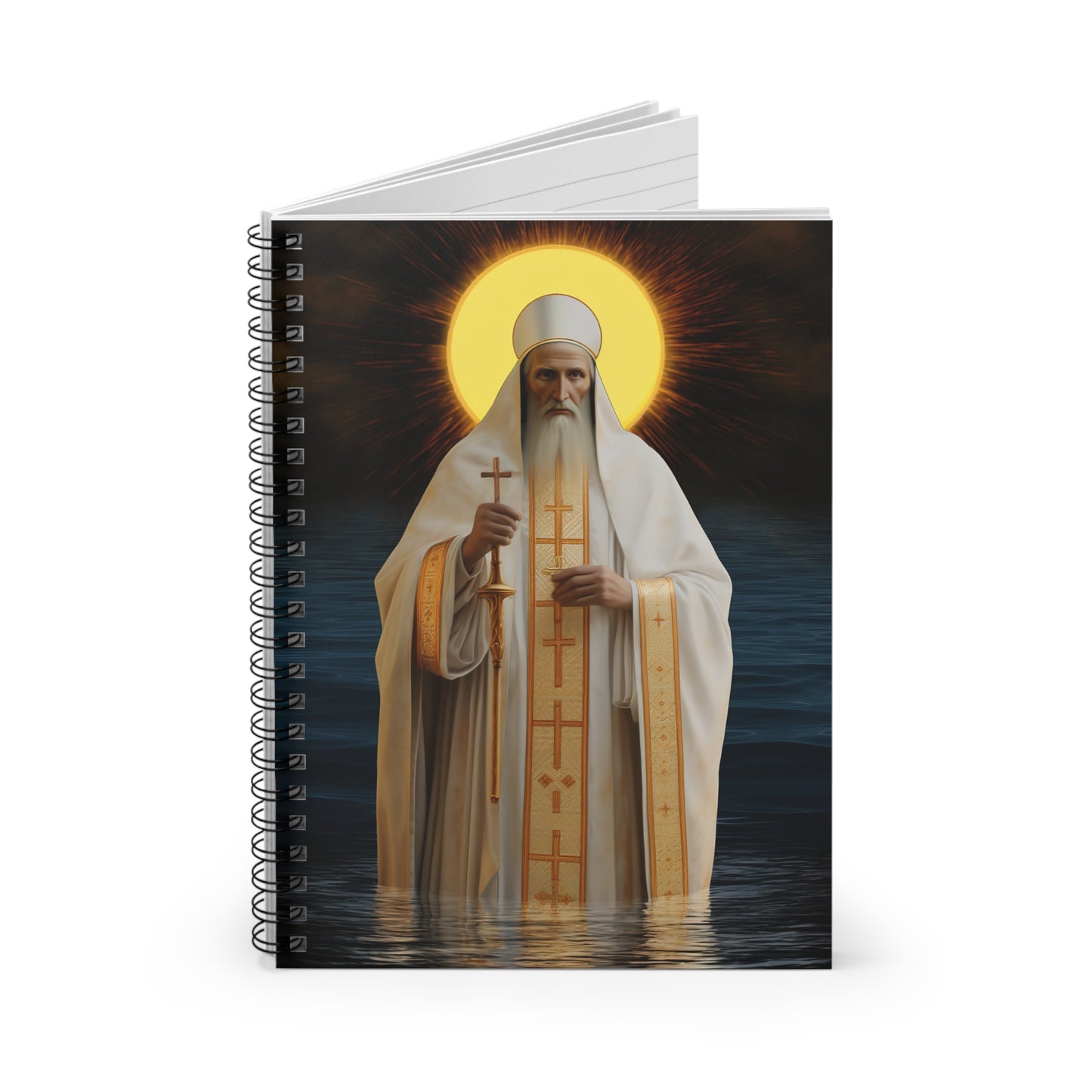 Saint Innocent of Alaska - Sanctified Souls Art - Religious Based Notebook - Spiral Notebook - Ruled Line