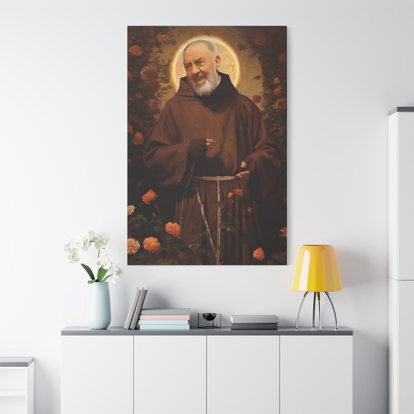 Saint Padre Pio - Museum Wrapped Canvas - Sanctified Souls Print - Religious Art for your Home