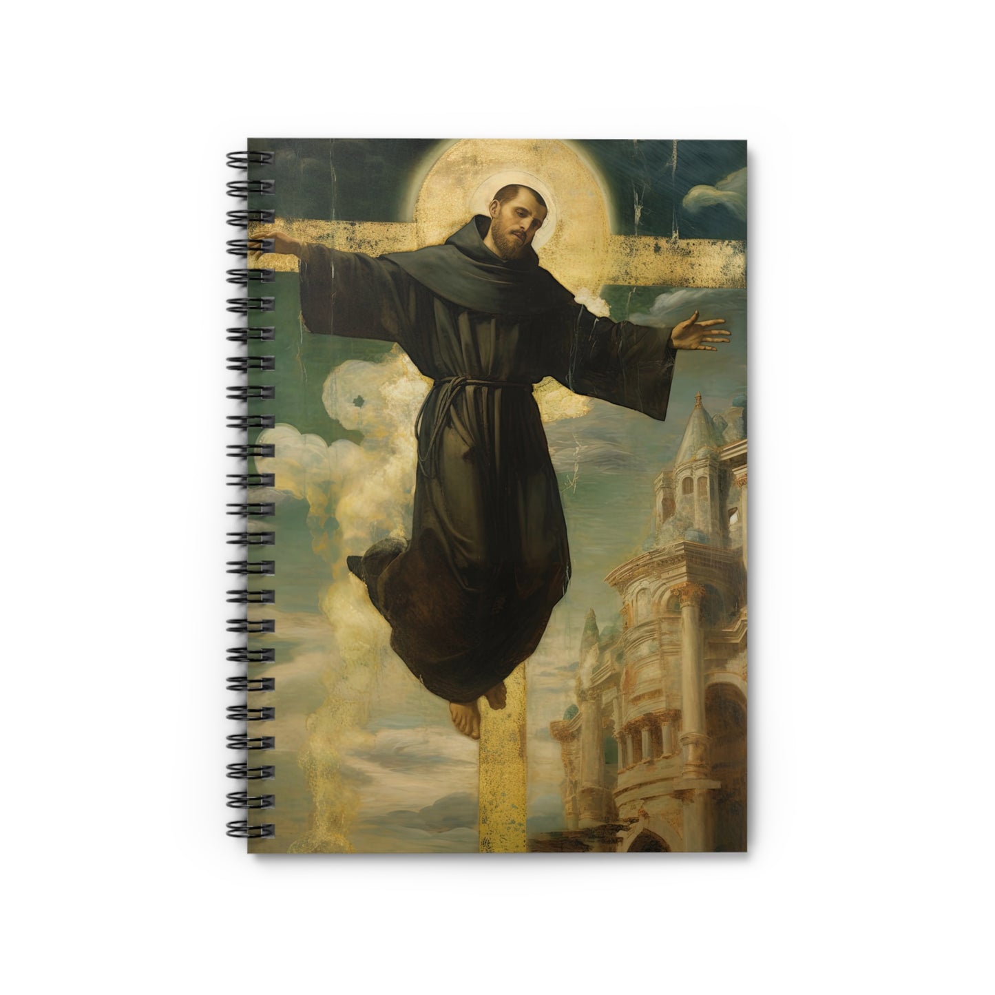 Saint Joseph of Cupertino Journal - Sanctified Souls Art - Religious Based Notebook - Spiral Notebook - Ruled Line