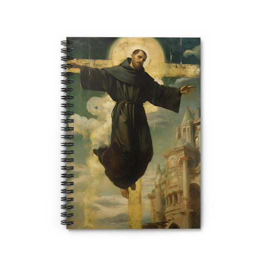 Saint Joseph of Cupertino Journal - Sanctified Souls Art - Religious Based Notebook - Spiral Notebook - Ruled Line