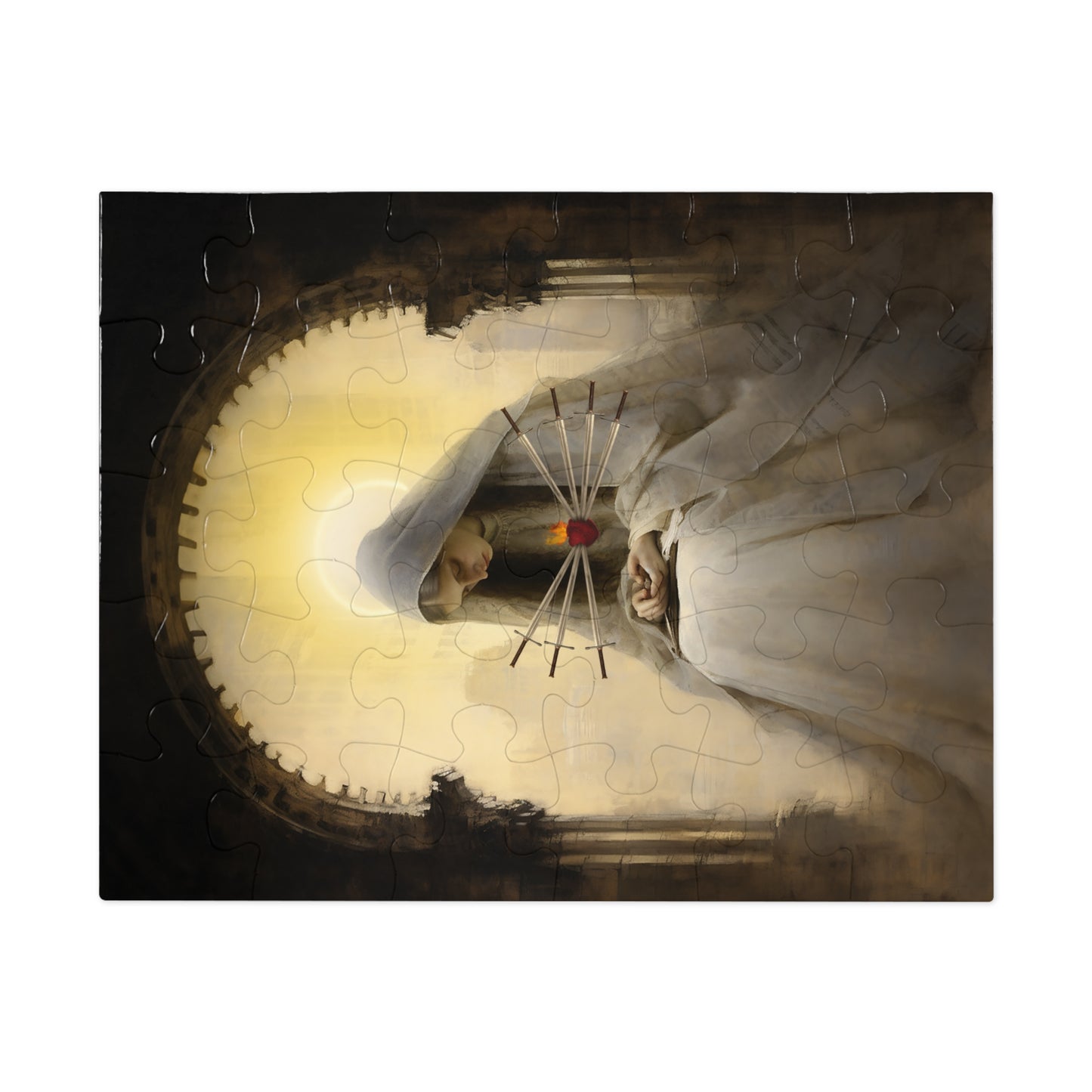 Our Lady of Sorrows Puzzle and Keepsake Tin - Religious Jigsaw Puzzle (30, 110, 252, 500,1000-Piece) - Our Lady of Sorrows