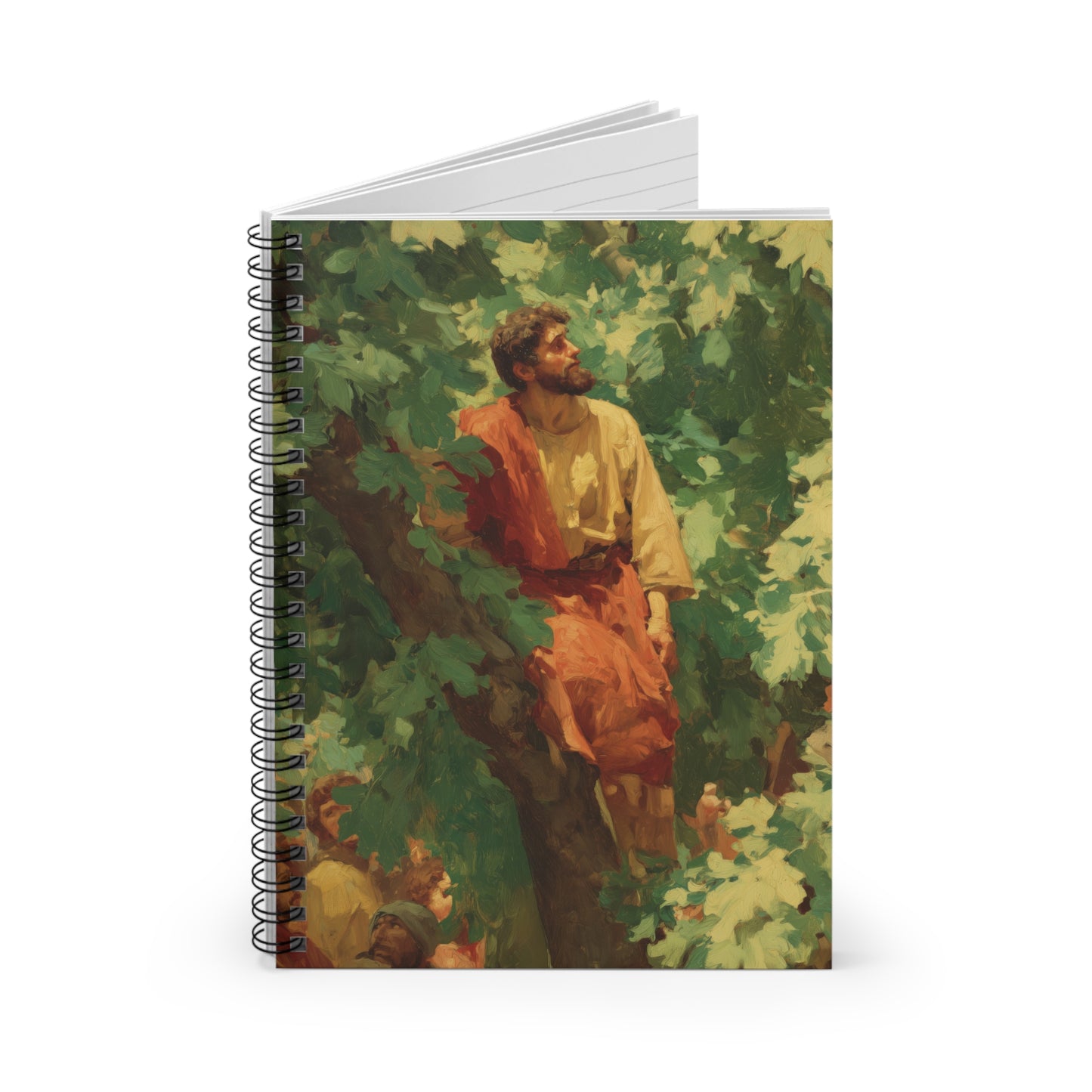 Zacchaeus - Sanctified Souls Art - Religious Based Notebook - Spiral Notebook