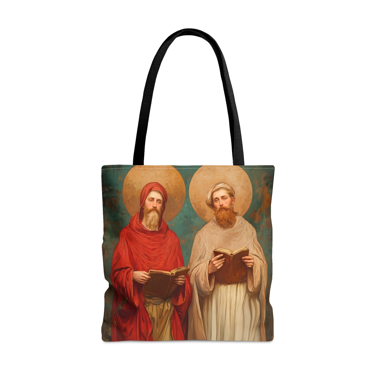 Saints Cosmas and Damian - Tote Bag - Large Medium Small Faith Art Bag - Bible Study Faith Purse - Double Sided Prayer Tote