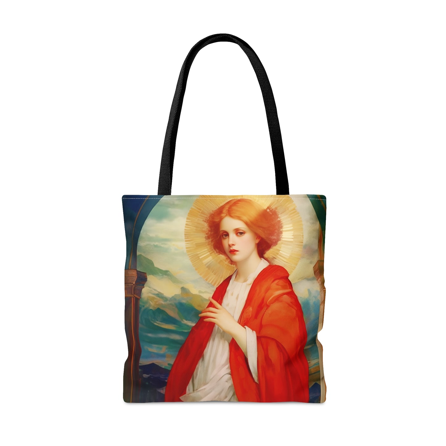 Saint Bibiana Tote Bag - Large Medium Small Faith Art Bag - Re usable Tote Purse - Double Sided - Catholic Art Bag