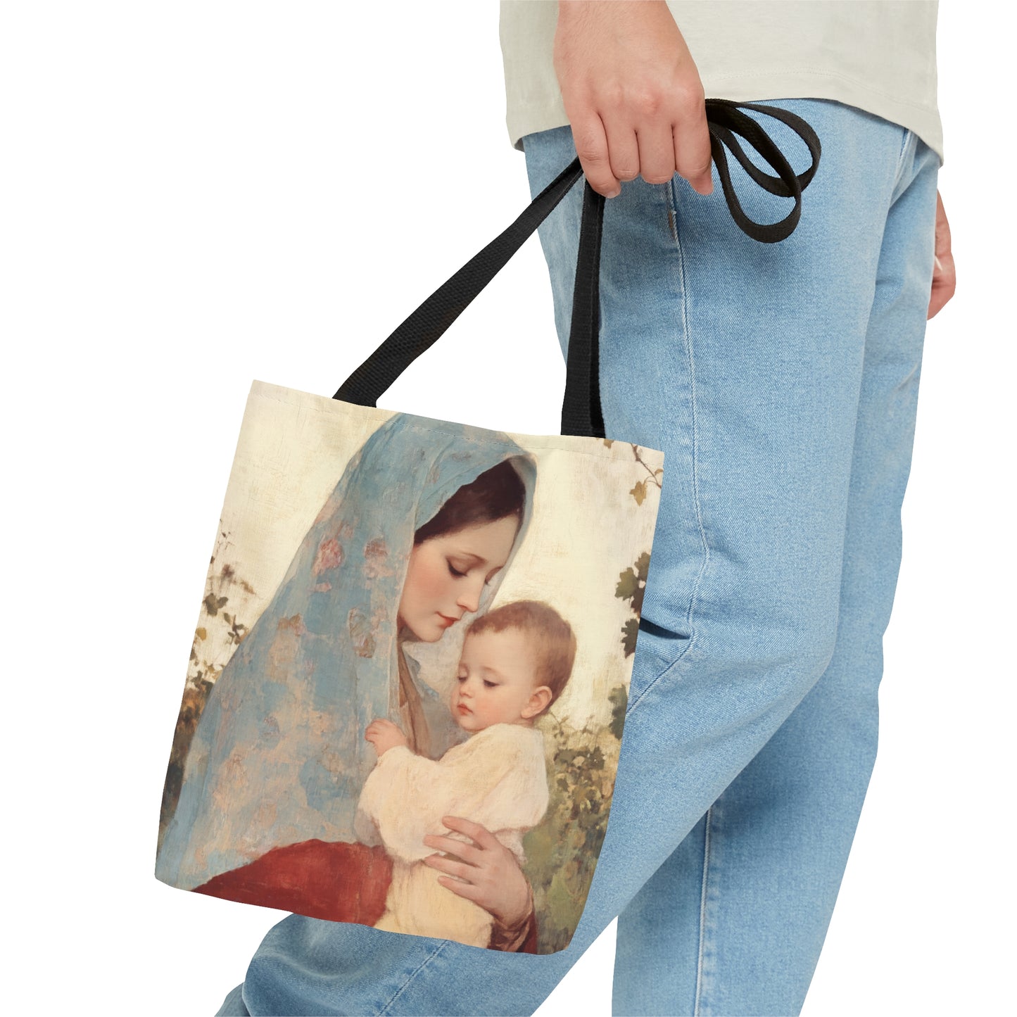 Our Lady of the Grapes / Out Lady of the Harvest - Tote Bag - Large Medium Small Faith Art Bag - Catholic Faith Purse - Mother Mary