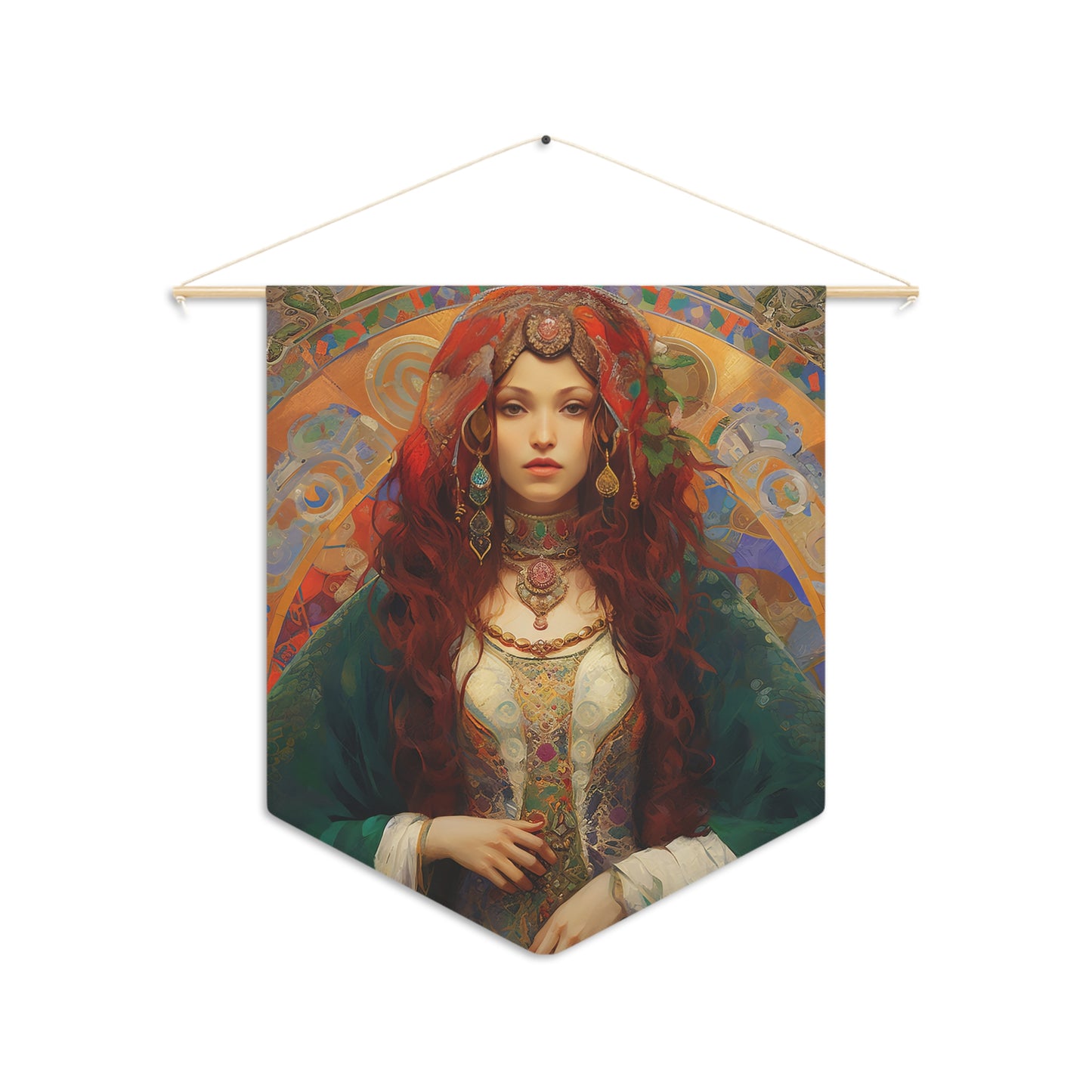 Saint Margaret of Antioch Wall Banner / Wall Hanging - Prayer room art - Catholic Home Art - Large Saint Art - 18" x 21"