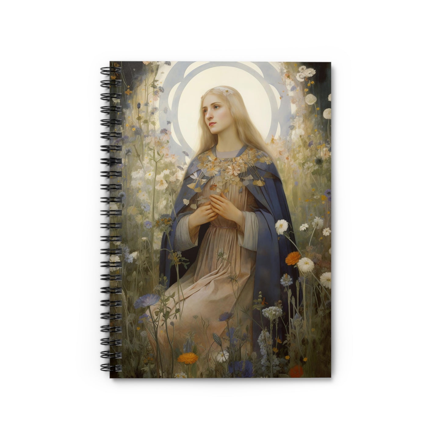 Saint Hildegard of Bingen Journal - Sanctified Souls Art - Religious Based Notebook - Spiral Notebook - Ruled Line