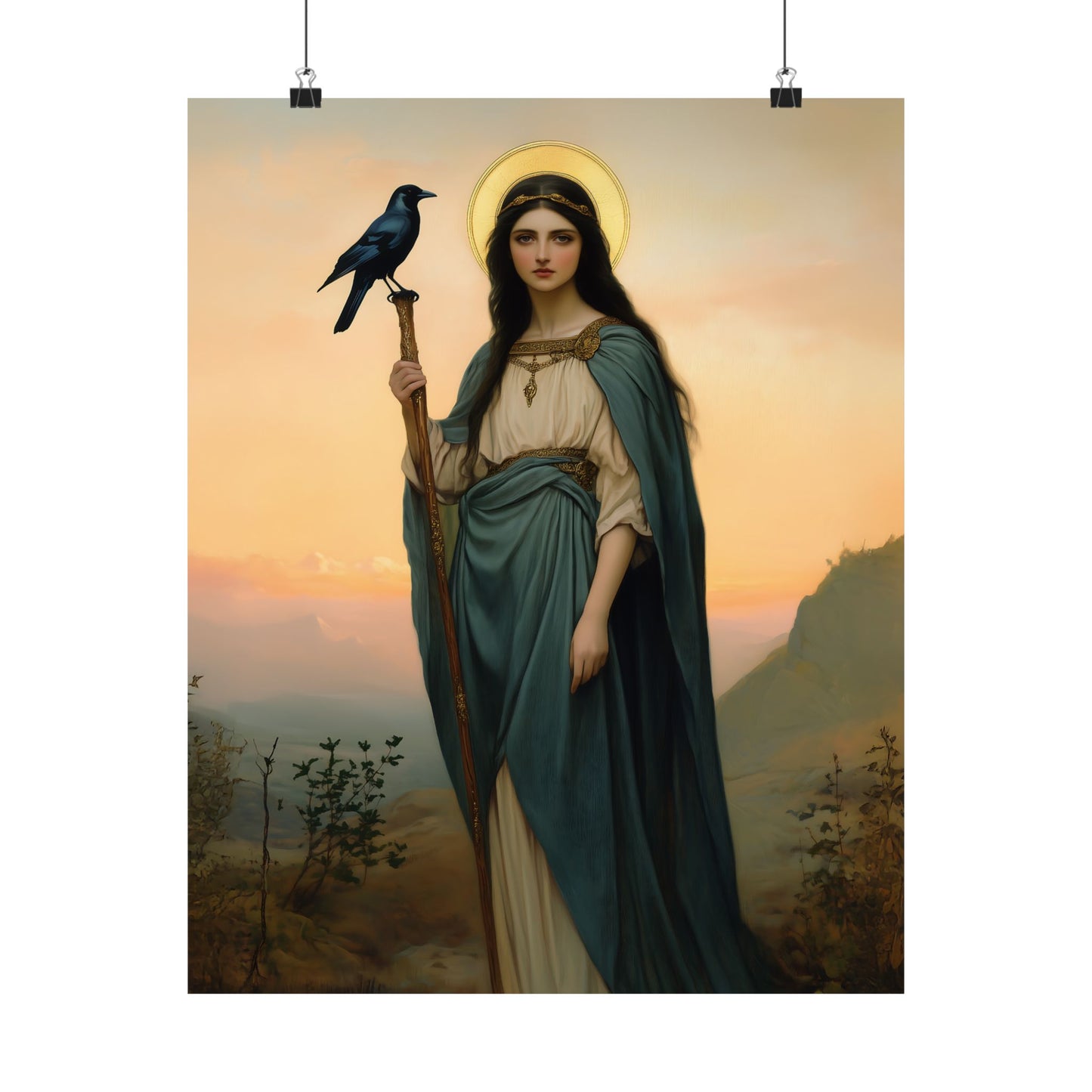 Saint Oda - Sanctified Souls Print - Multiple Sizes - Premium Posters - Catholic Art - Christian Home Decor Artwork