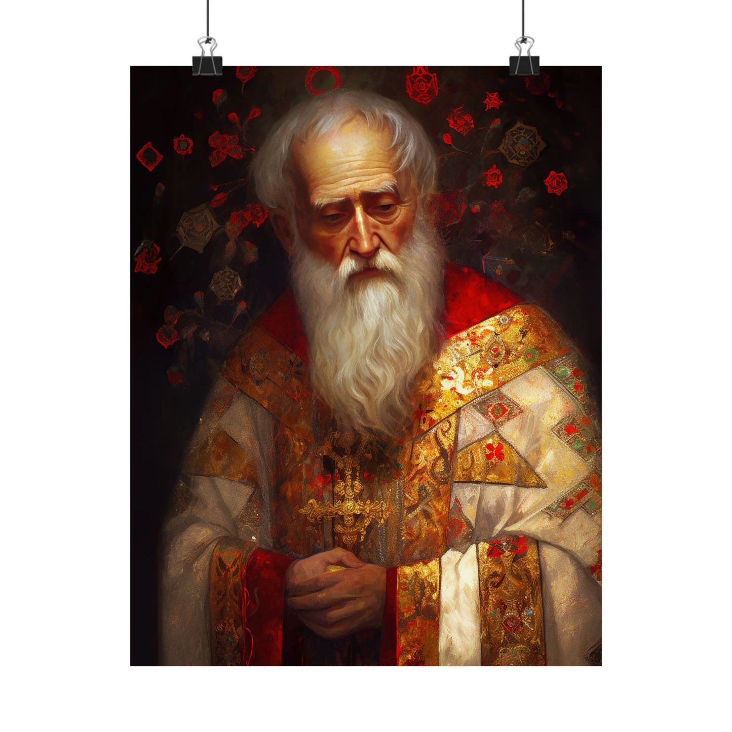 Saint Nicholas Print - Sanctified Souls Print - Multiple Sizes - Premium Matte Vertical Posters
