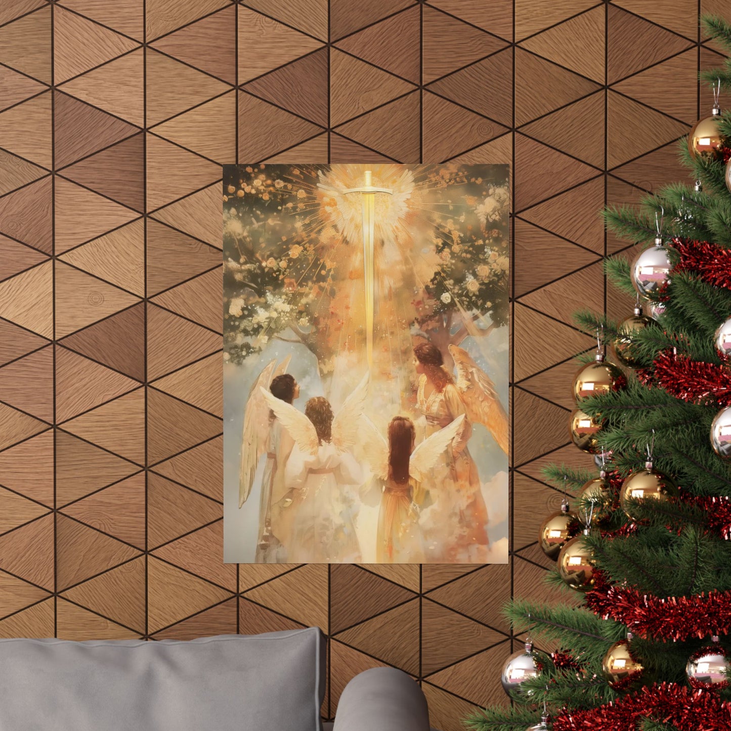 The Watchers of the First Dawn - Guardians of Eden - Sanctified Souls Print - Multiple Sizes - Premium Matte Vertical Posters