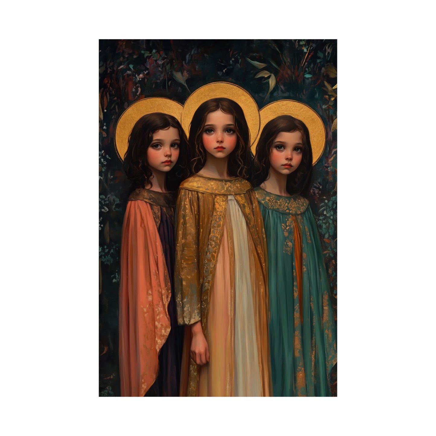 Saints Faith, Hope and Charity - Sanctified Souls Print - Multiple Sizes - Premium Matte Vertical Posters - Sister Saints