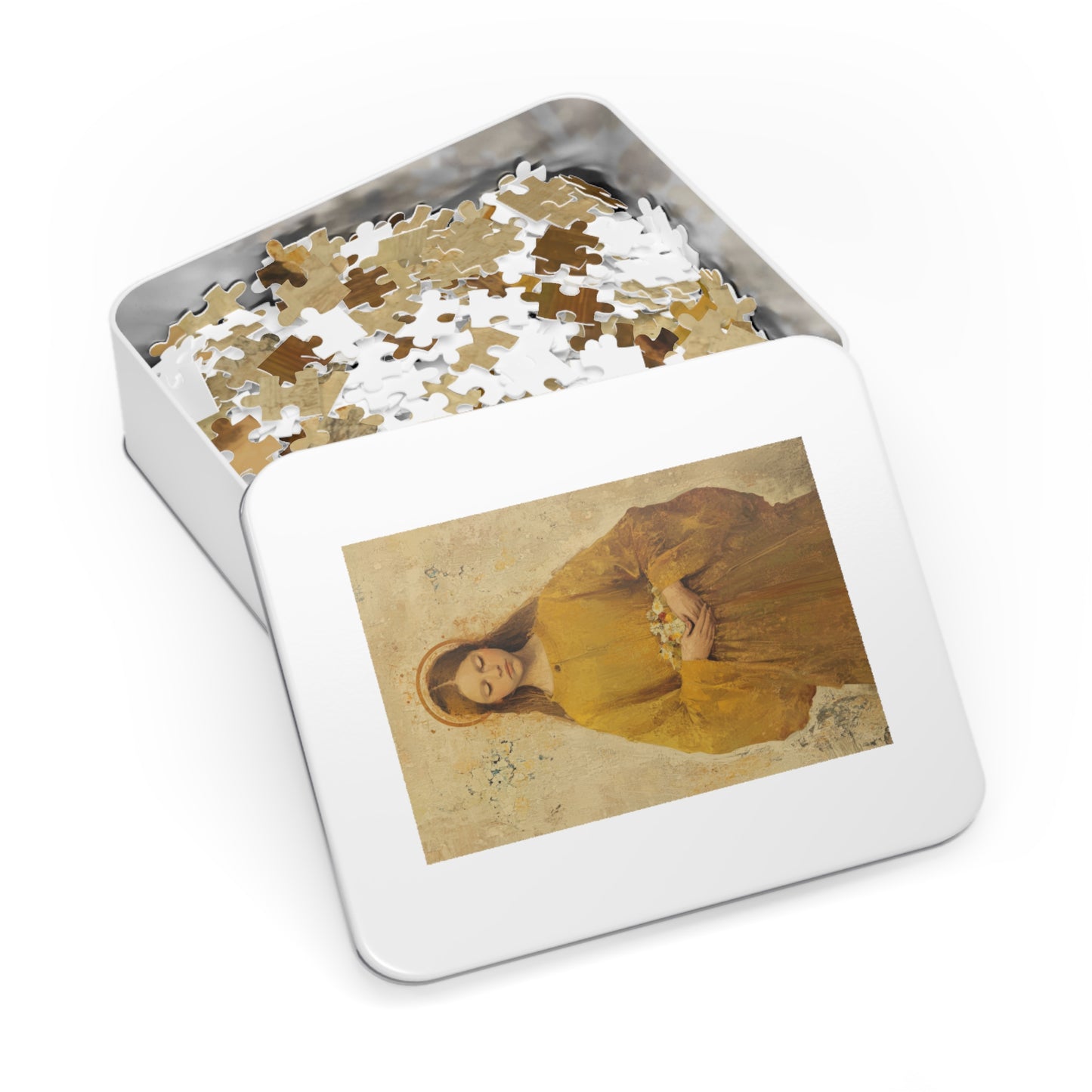 Saint Lucy - Puzzle and Keepsake Tin - Religious (30, 110, 252, 500,1000) - Religious Puzzle - Gifts for Catholic Families