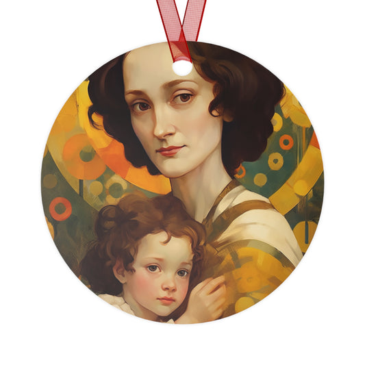 Saint Gianna Beretta Molla Metal Ornament - Religious Holiday Christmas Ornament and Keepsake - Double sided Keepsake Religious Ornament