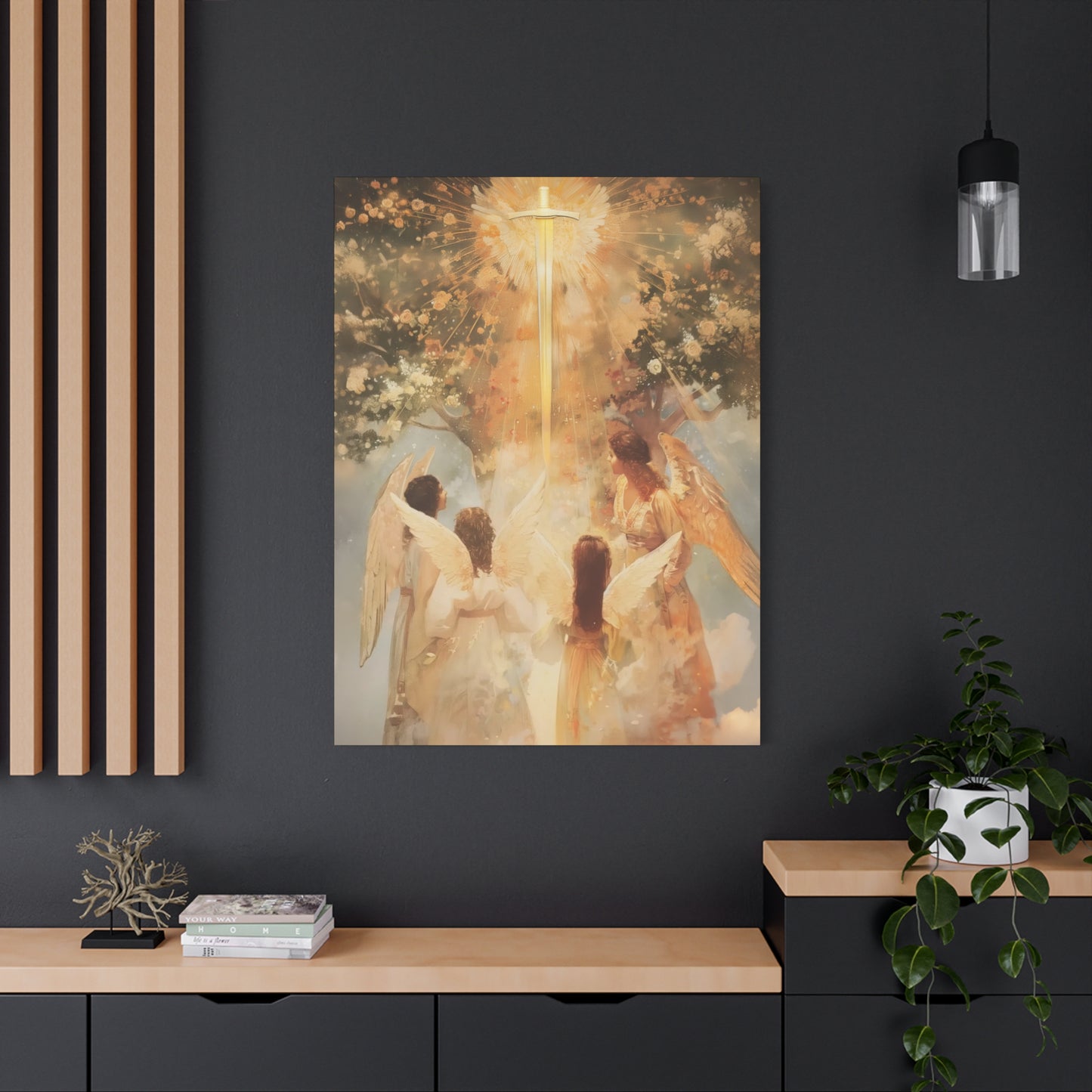 The Watchers of the First Dawn - Guardians of Eden - Gallery Wrapped Canvas - Print - Religious Art for your Home - Catholic Art