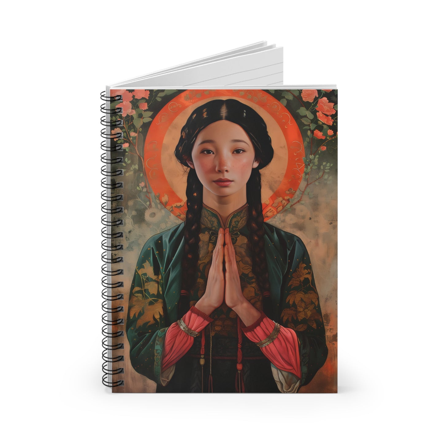 Saint Anna Wang - Sanctified Souls Art - Religious Based Notebook - Spiral Notebook - Ruled Line