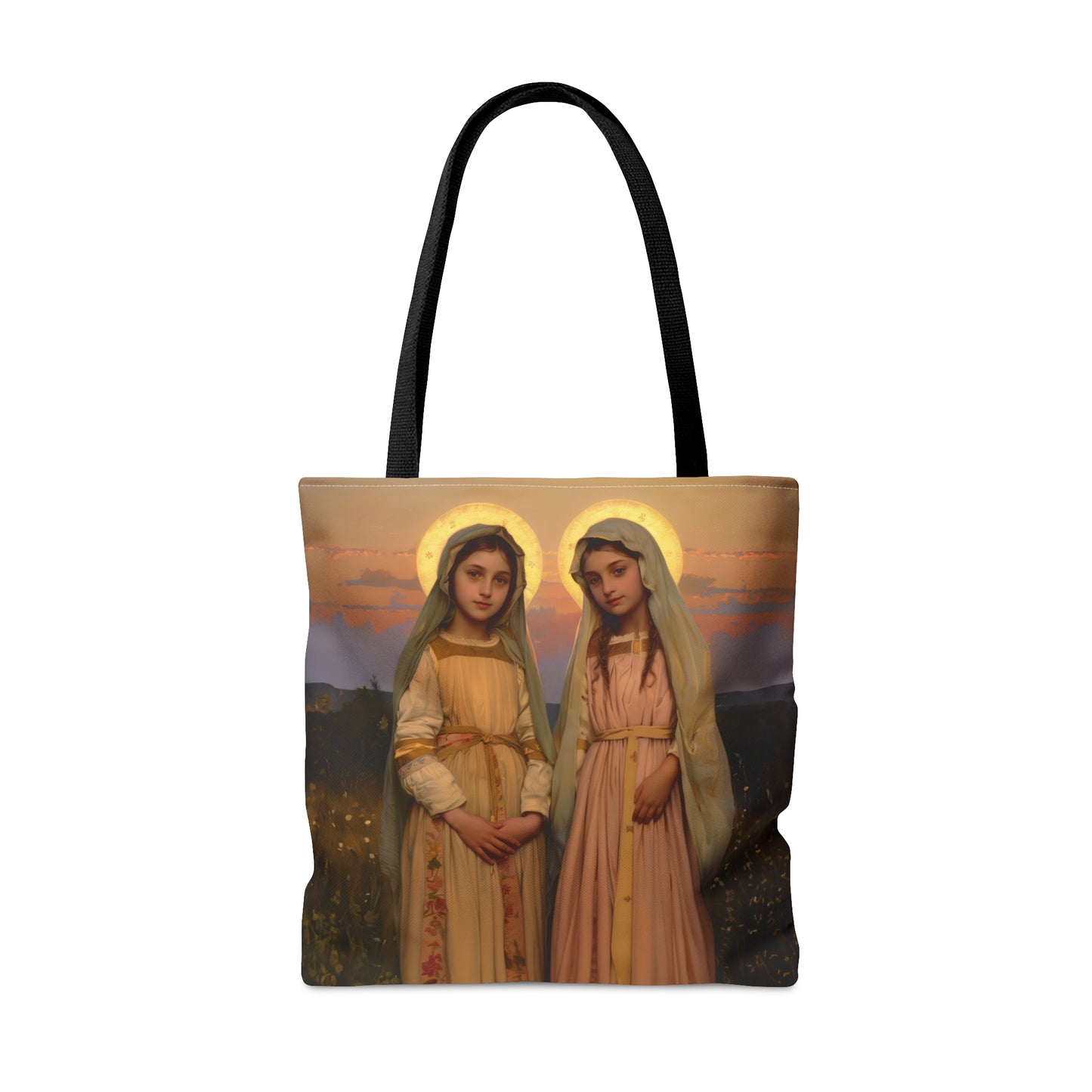 Saints Nunilo and Alodia Tote Bag - Large Medium Small Faith Art Bag - Catholic Faith Purse - Religious - Reusable - Prayer Bag