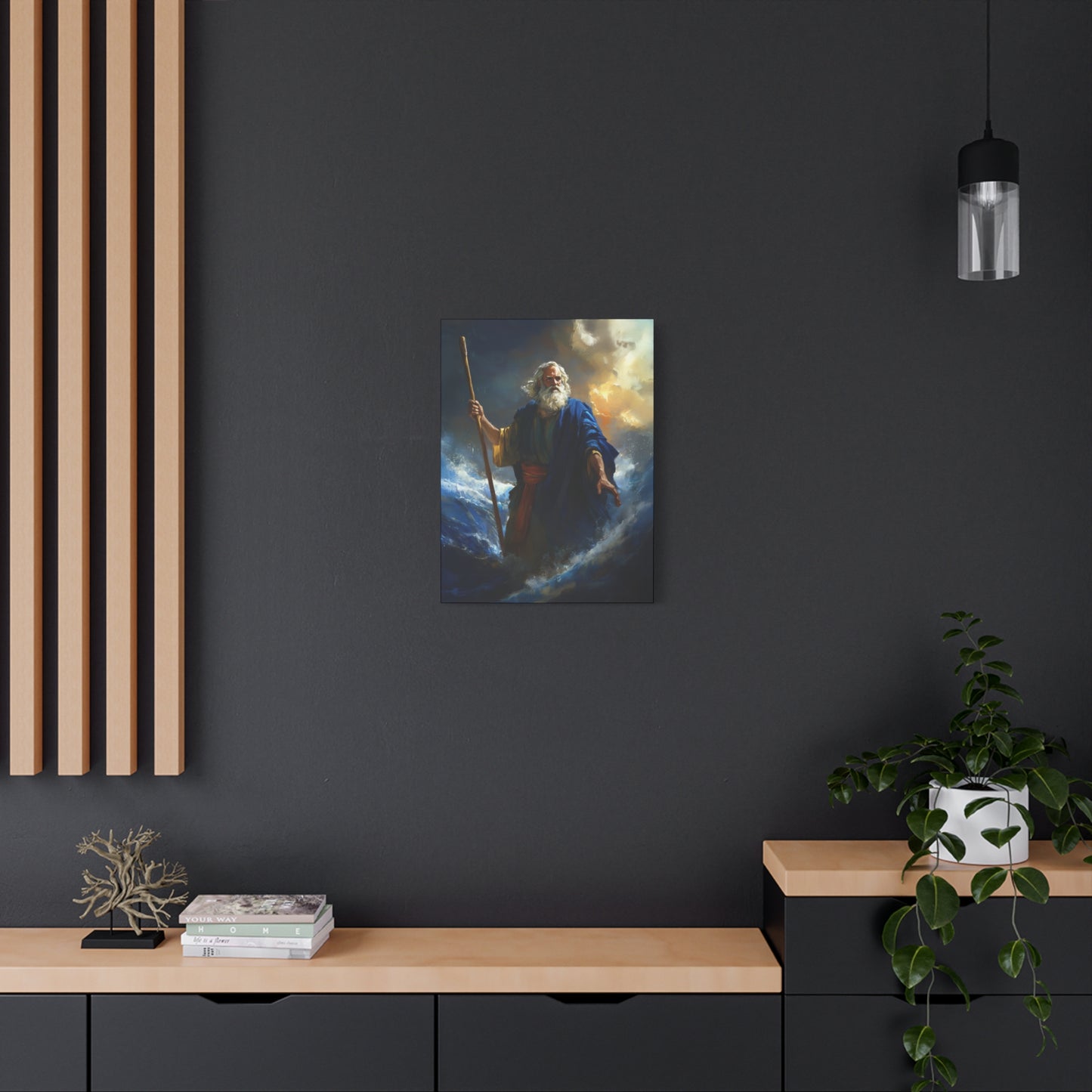 Moses Before the Trembling Sea - Gallery Wrapped Canvas - Print - Religious Art for your Home - Catholic Art
