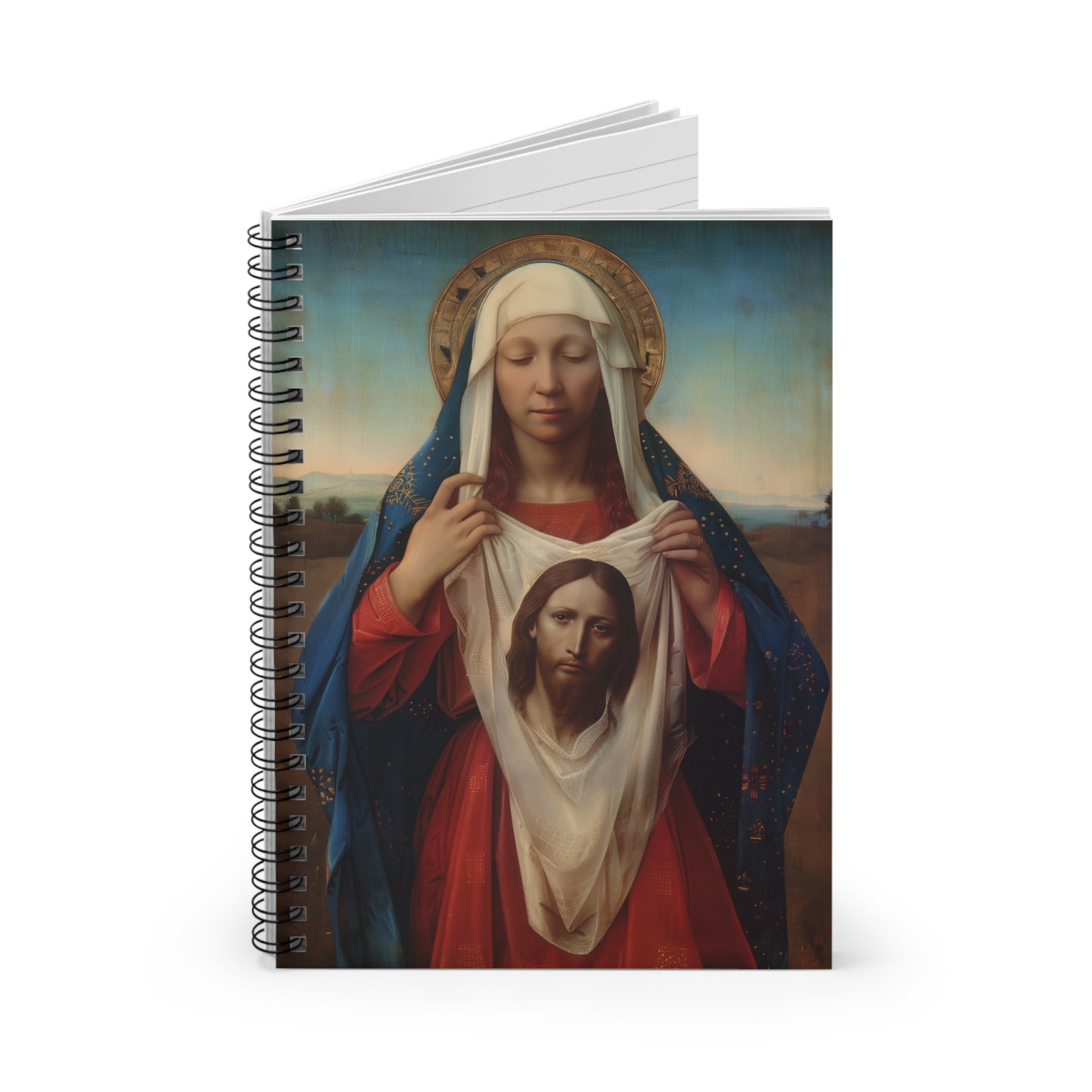 Saint Veronica / Saint Veronica's Veil Sanctified Souls Art - Religious - Spiral Notebook - Ruled Line - Religious art - Saint Artwork