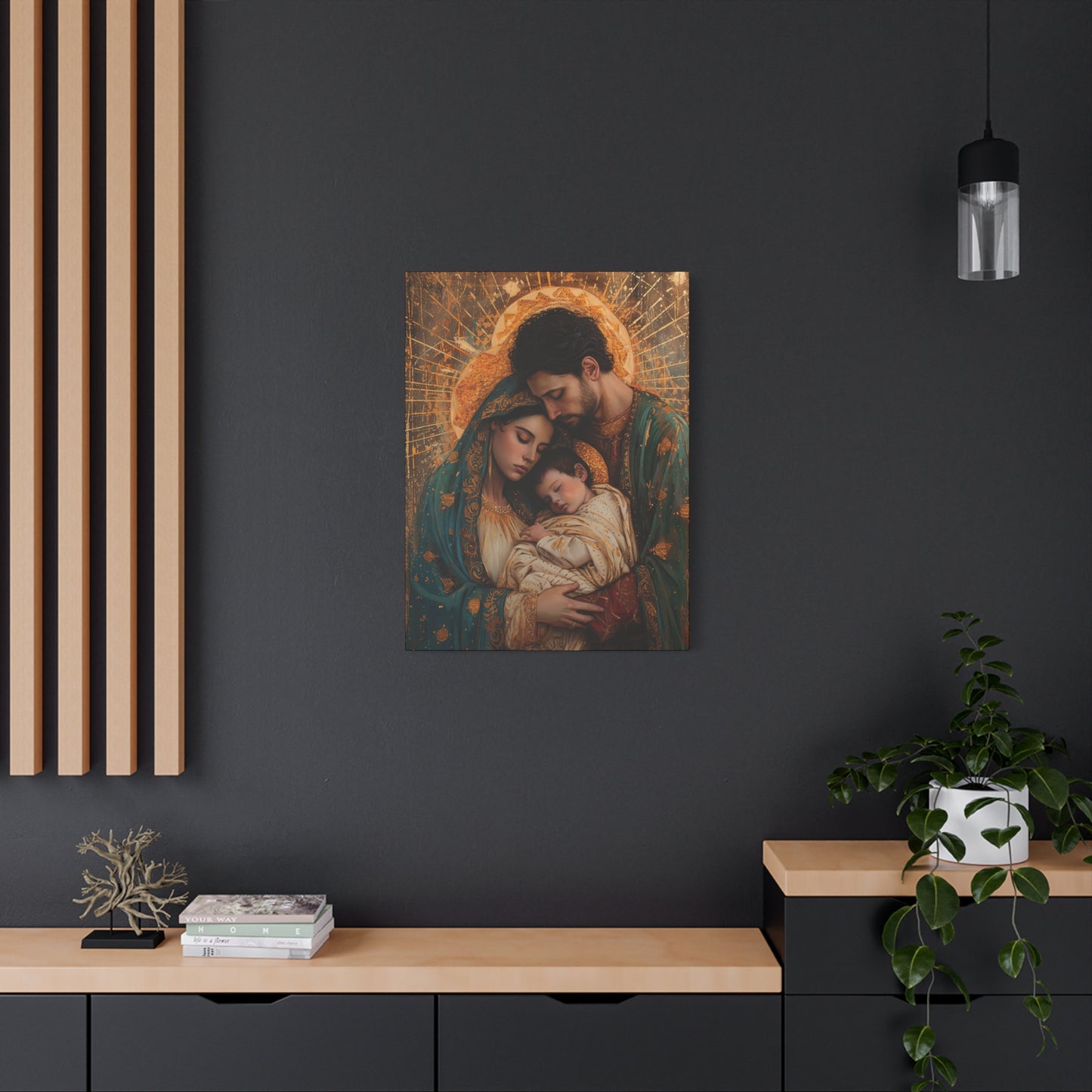 Divine Harmony - The Holy Family - Museum Wrapped Canvas - Sanctified Souls Print - Religious Art - Jesus, Mary and Joseph Art