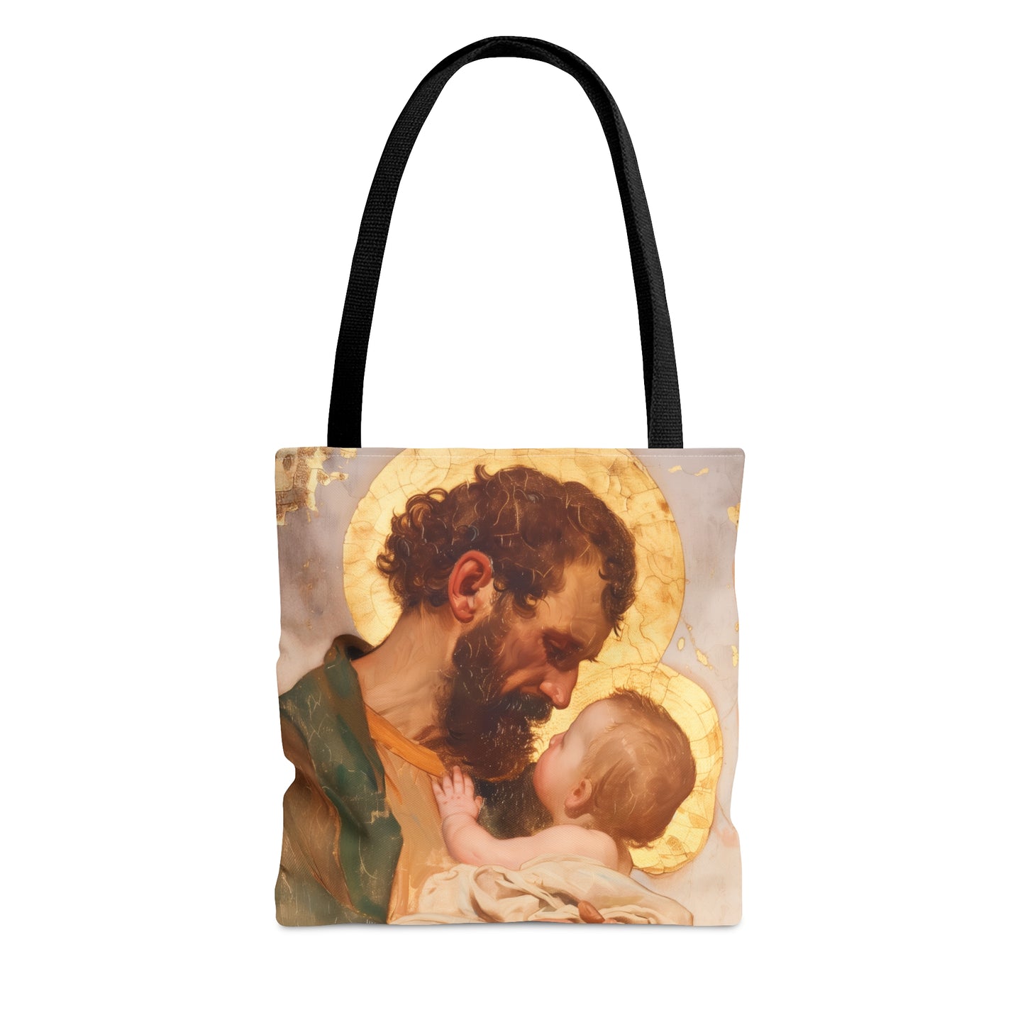 Saint Joseph, Pillar of the Holy Family - Tote Bag - Large Medium Small Faith Art Bag - Catholic Faith Purse - Double Sided