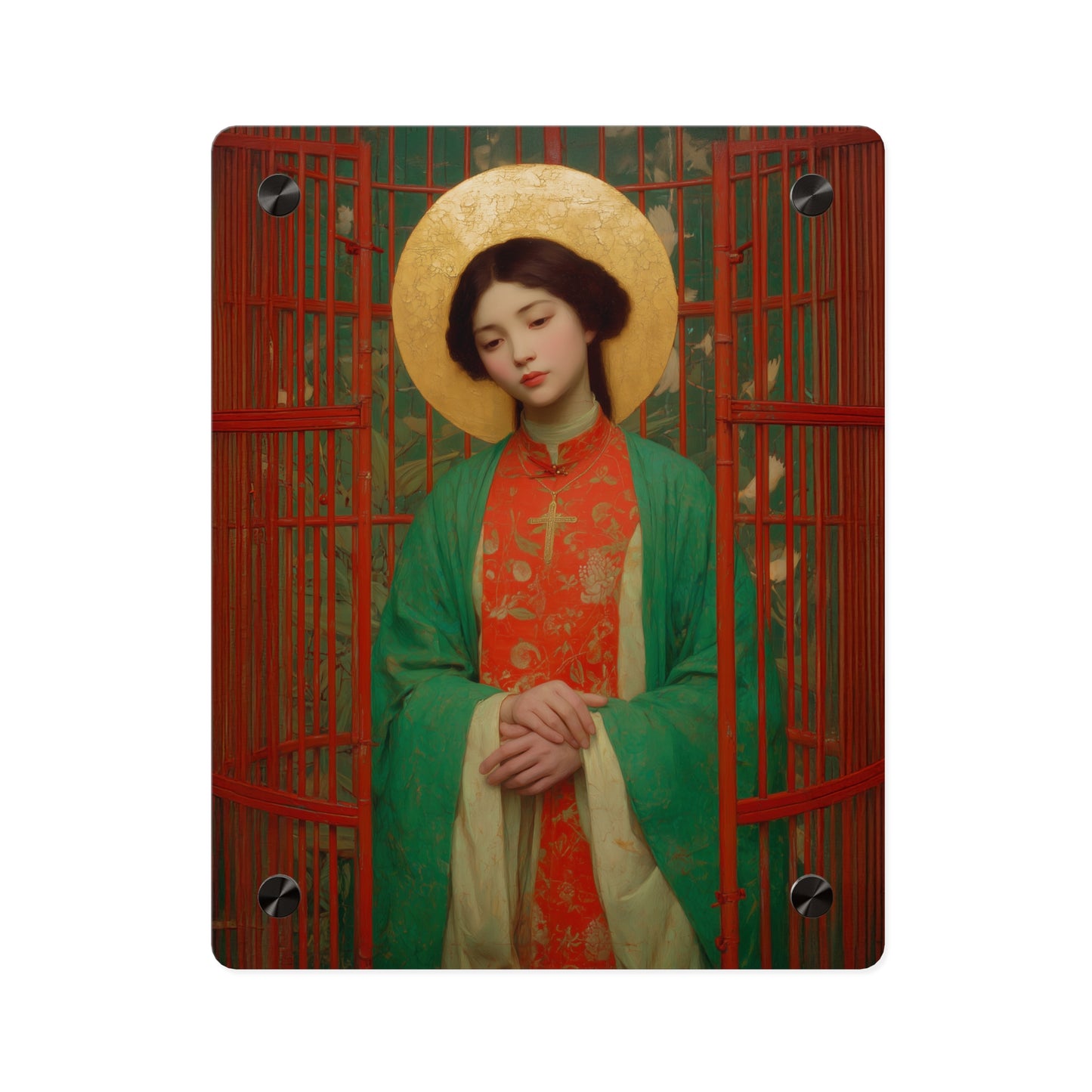 Saint Agnes Tsao Kou Ying  Wall Art Panel - Ready to Hang Acrylic Print - Catholic Saint Art - Patron Saint Print - No Frame needed