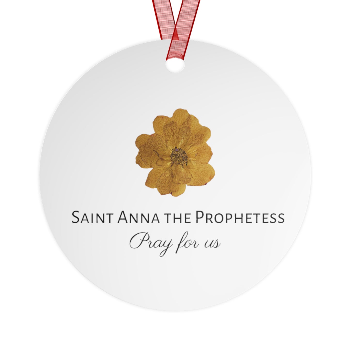 Saint Anna the Prophetess Metal Ornament - Religious Holiday Christmas Keepsake - Religious Catholic Tree Ornament - Christmas Gift