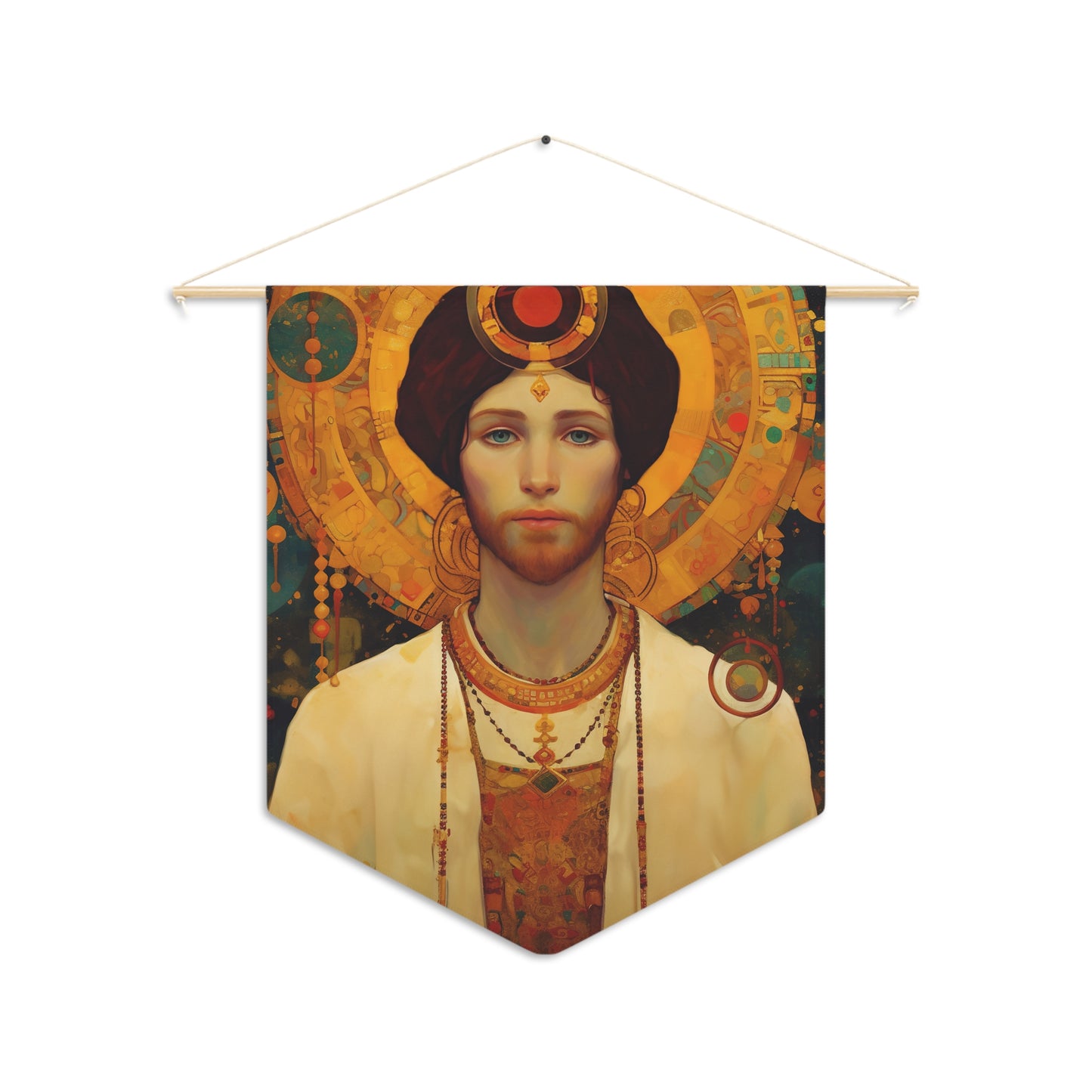 Saint Abdiesus Banner / Wall Hanging / Pennant - Prayer room - Catholic Art - Saint Art - Large Saint Print - 18" x 21"
