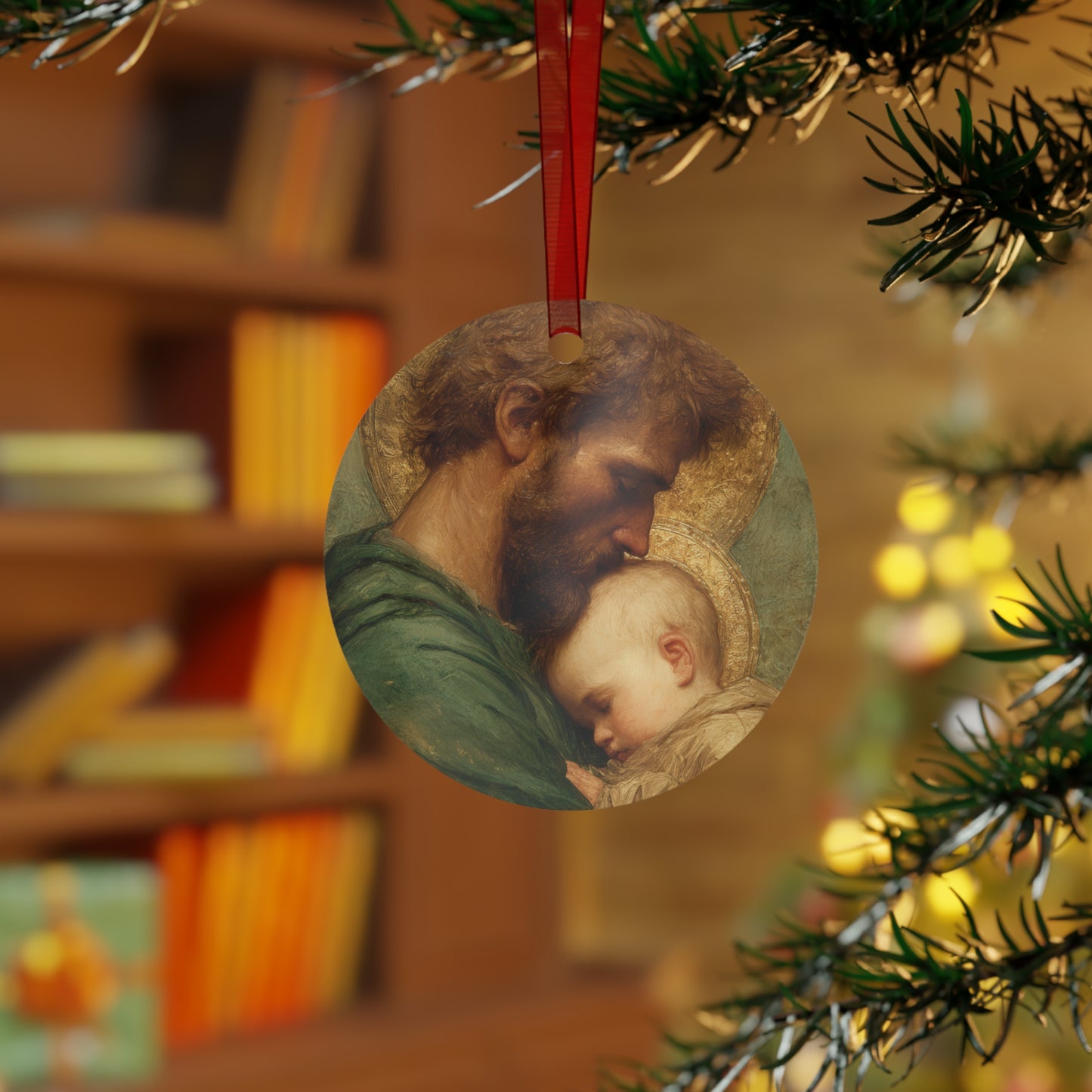 Saint Joseph the Father - Metal Ornament - Religious Holiday Christmas Ornament and Keepsake
