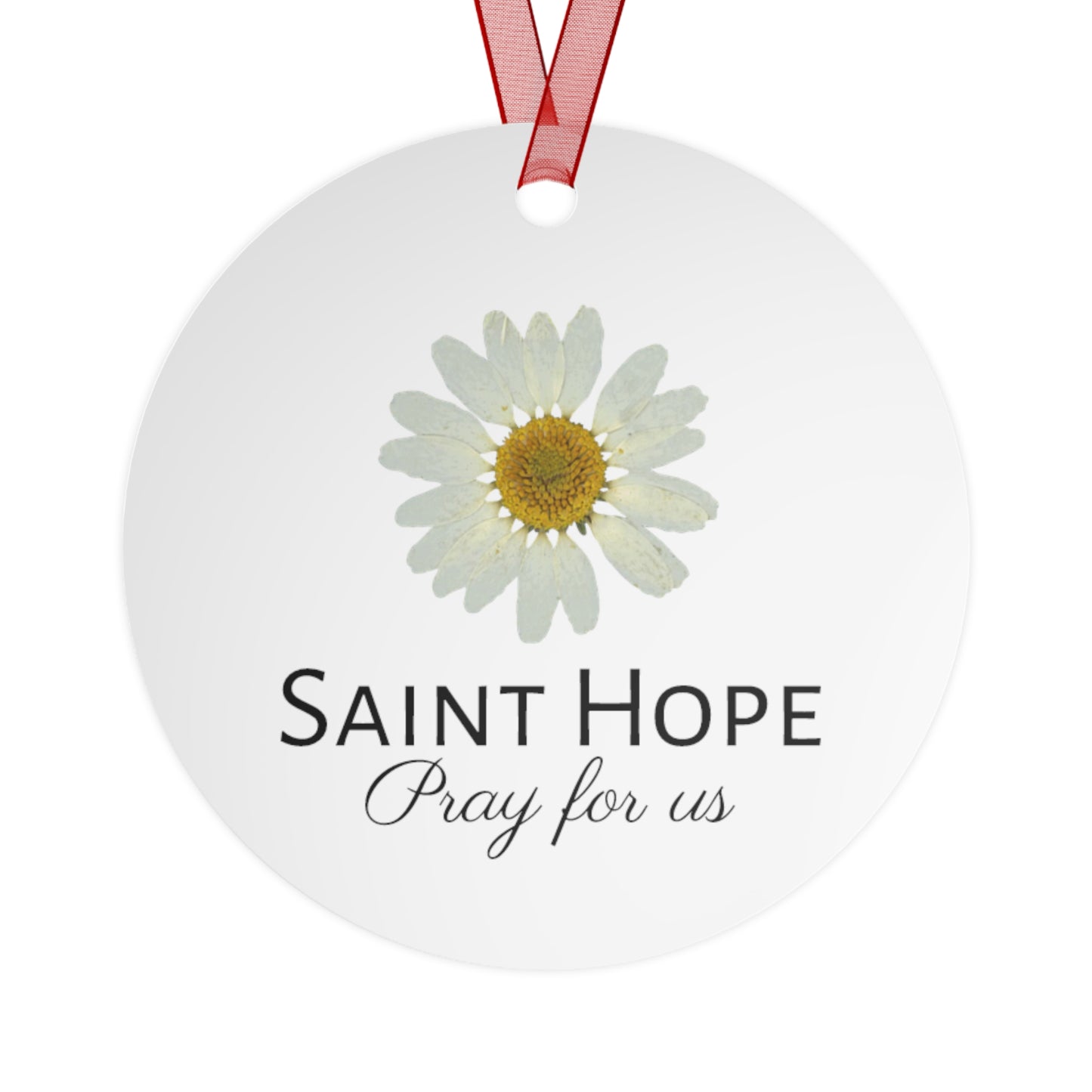 Saint Hope Metal Ornament - Religious Holiday Christmas Ornament and Keepsake - Prayer Ornament - Catholic Christmas Gift