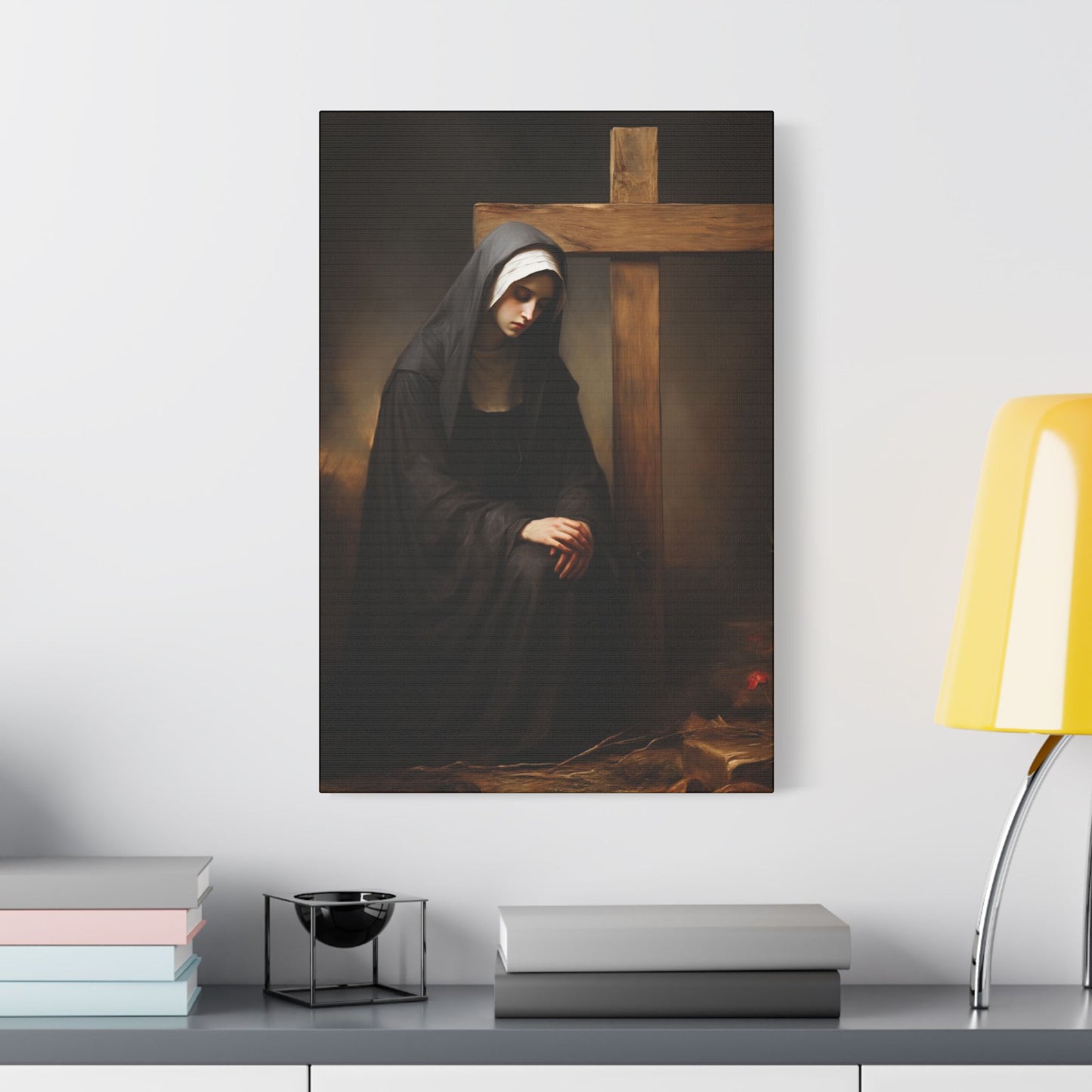 Saint Clare of Montefalco Canvas Print - Multiple Sizes - Catholic Home art - Gallery Wrapped Canvas - Sanctified Souls Print