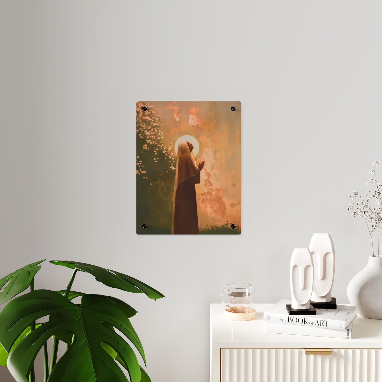 Saint Monica Wall Art Panel - Ready to Hang Acrylic Print - Catholic Saint Art - Patron Saint Print - No Frame needed