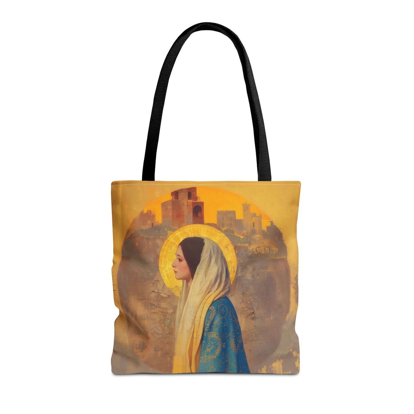 Mary of Nazareth - Mother Mary - Marian Title - Virgin Mary Tote Bag - Large Medium Small Faith Art Bag - Tote Purse - Double Sided