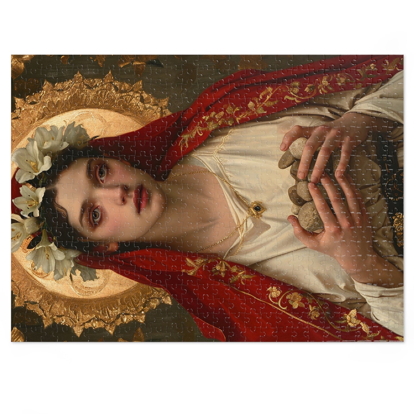 Saint Emerentiana - Puzzle and Keepsake Tin - Jigsaw Puzzle (30, 110, 252, 500,1000-Piece) - Religious Puzzle