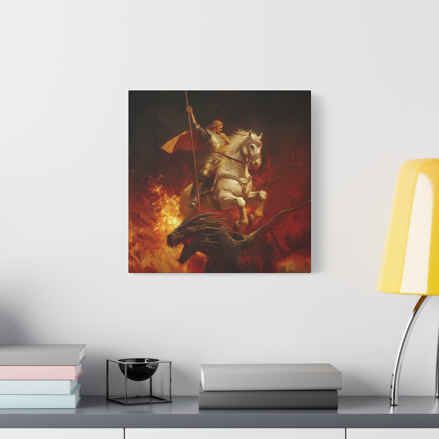 Saint George -  Museum Wrapped Canvas - Sanctified Souls Print - Religious Art for your Home - Catholic Patron Saint Art