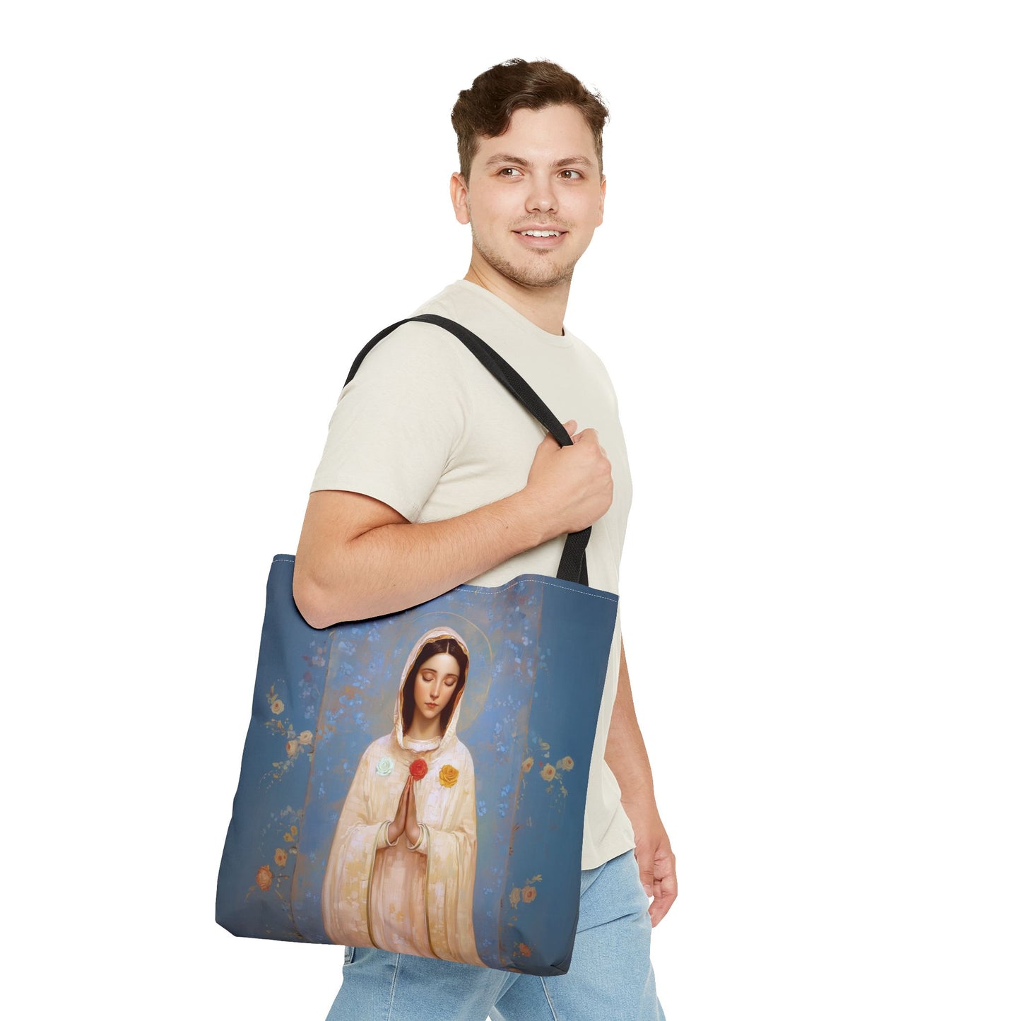 Rosa Mystica - Mystical Rose - Mother Mary - Marian Art - Tote Bag - Large Medium Small Faith Art Bag - Tote Purse