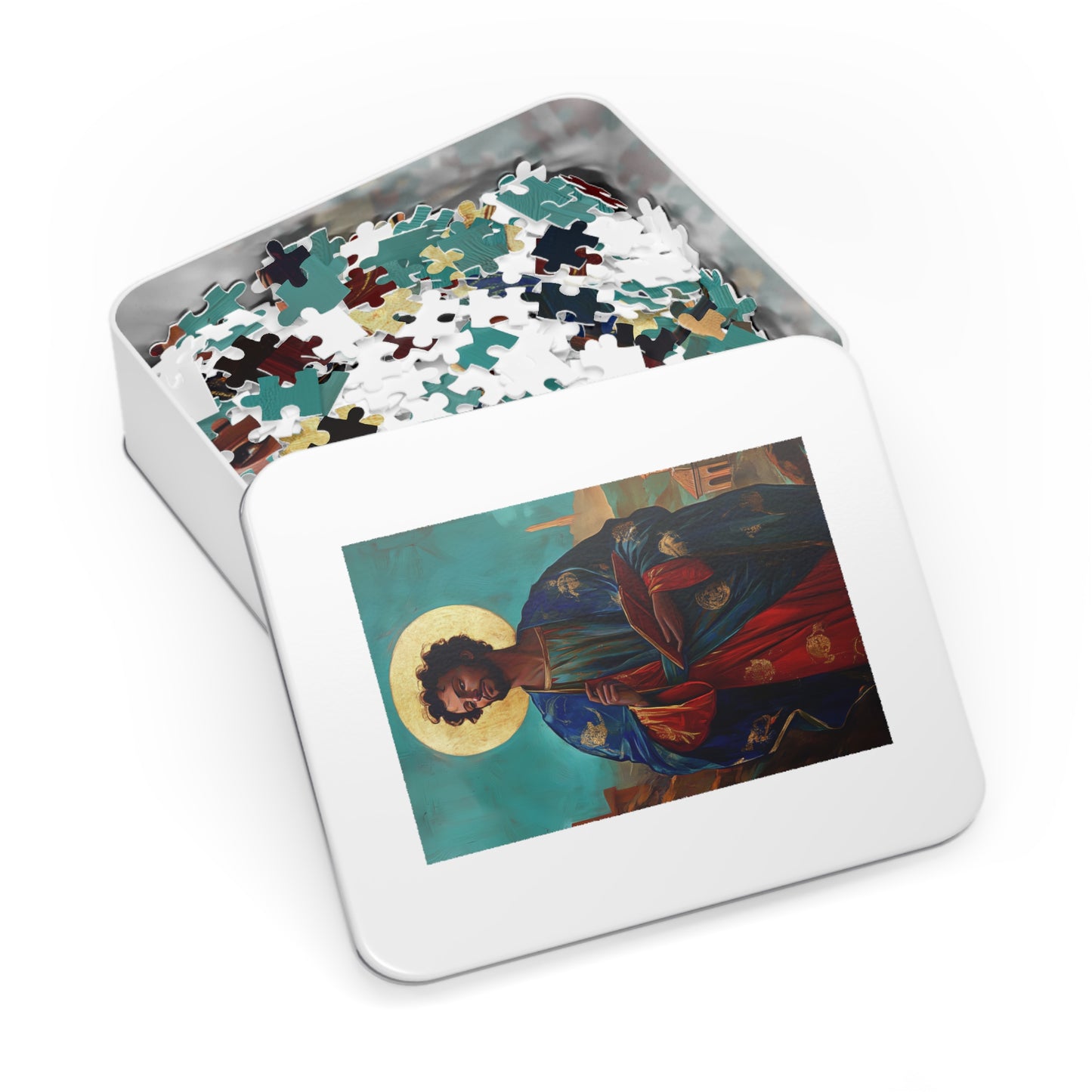 Saint Addal - Puzzle and Keepsake Tin - Religious (30, 110, 252, 500,1000) - Religious Puzzle - Gifts for Catholic Families