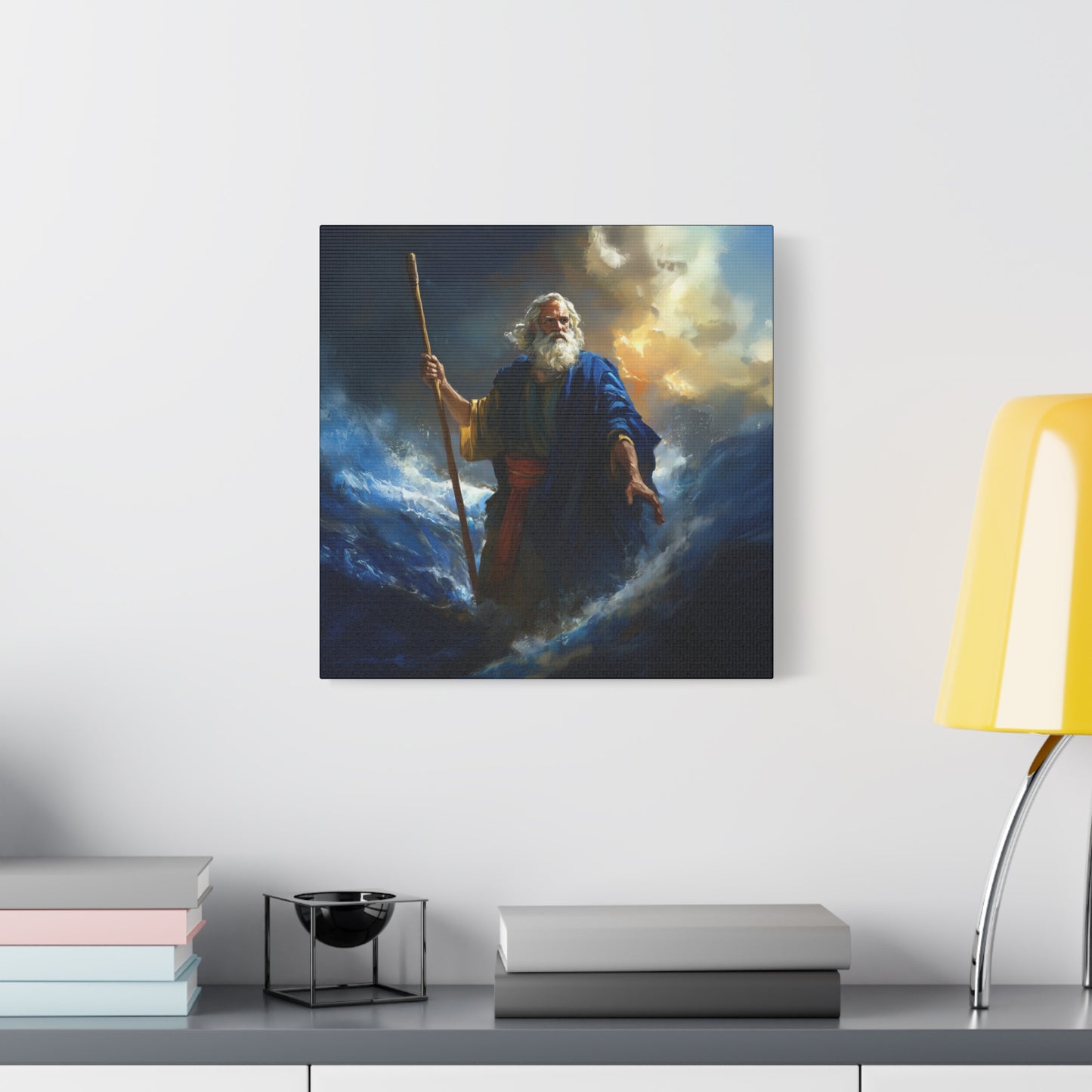 Moses Before the Trembling Sea - Gallery Wrapped Canvas - Print - Religious Art for your Home - Catholic Art