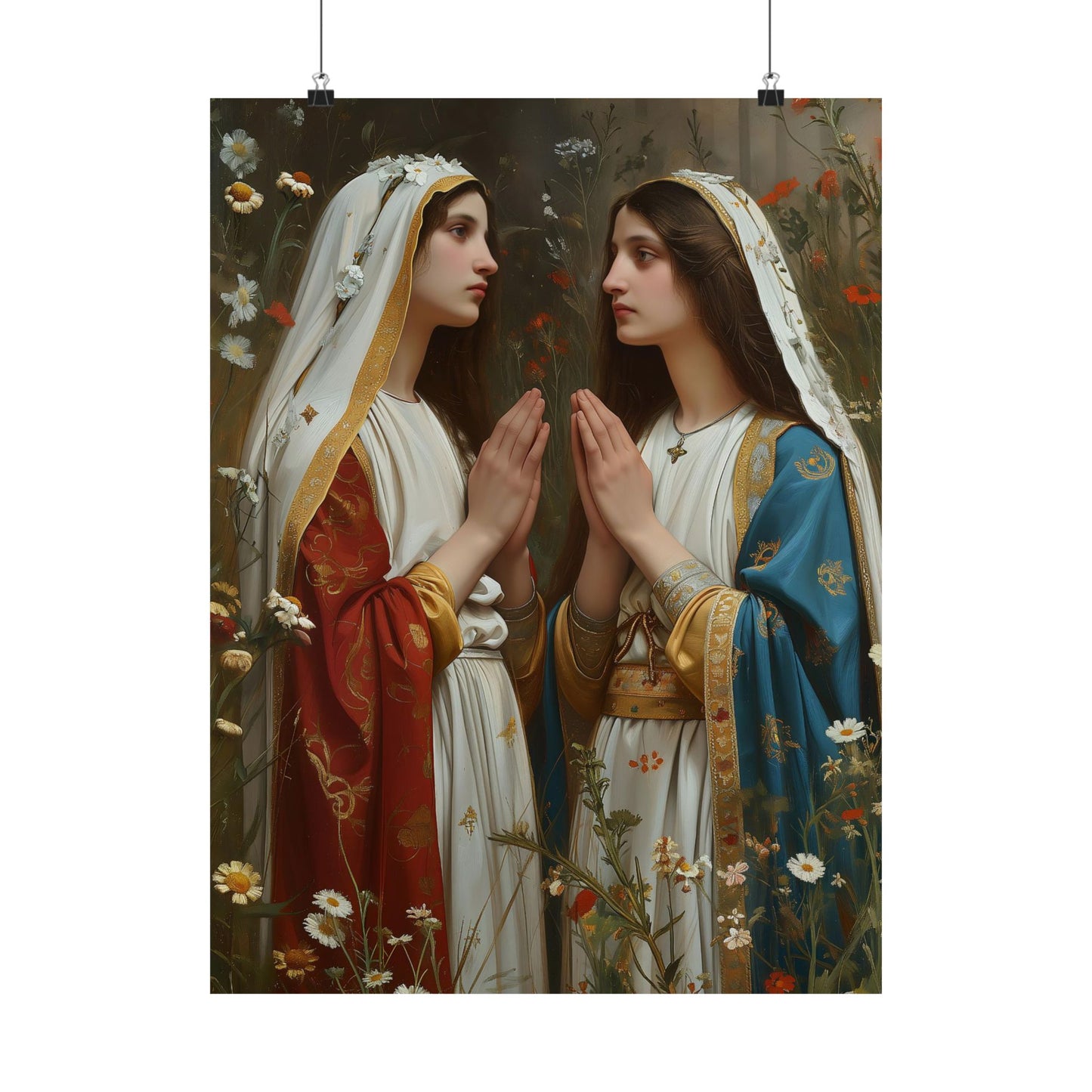 Saints Emiliana and Trasilla Print - Sanctified Souls Print - Multiple Sizes - Premium Matte Vertical Posters
