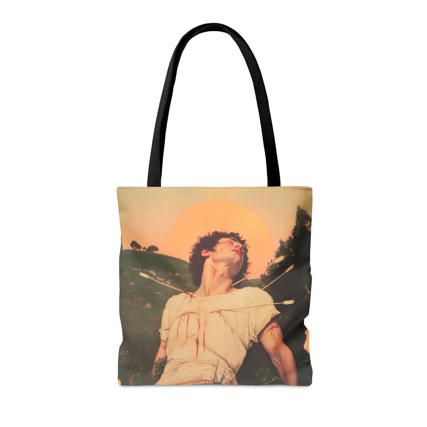 Saint Sebastian - Tote Bag - Large Medium Small Faith Art Bag - Bible Study Faith Purse - Double Sided