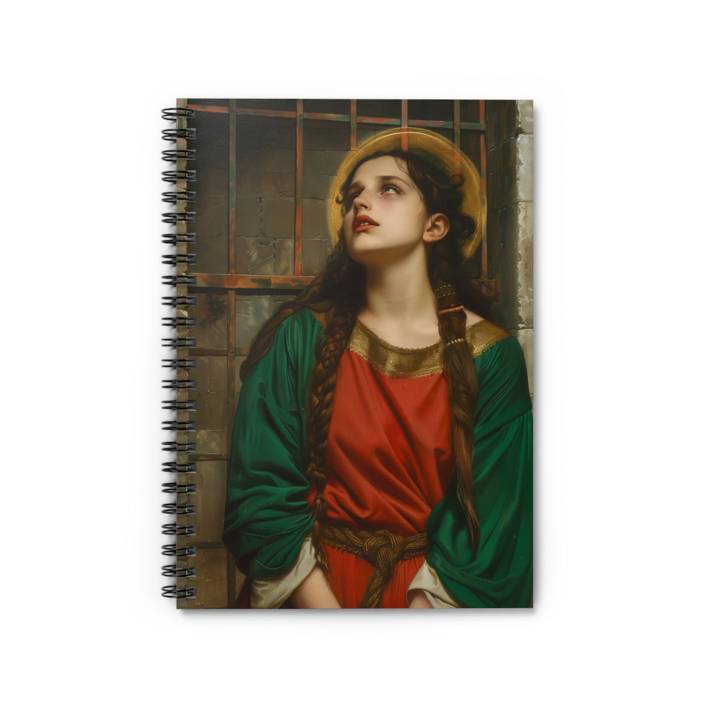 Saint Juliana of Nicodemia - Sanctified Souls Art - Religious Based Notebook - Spiral Notebook - Ruled Line