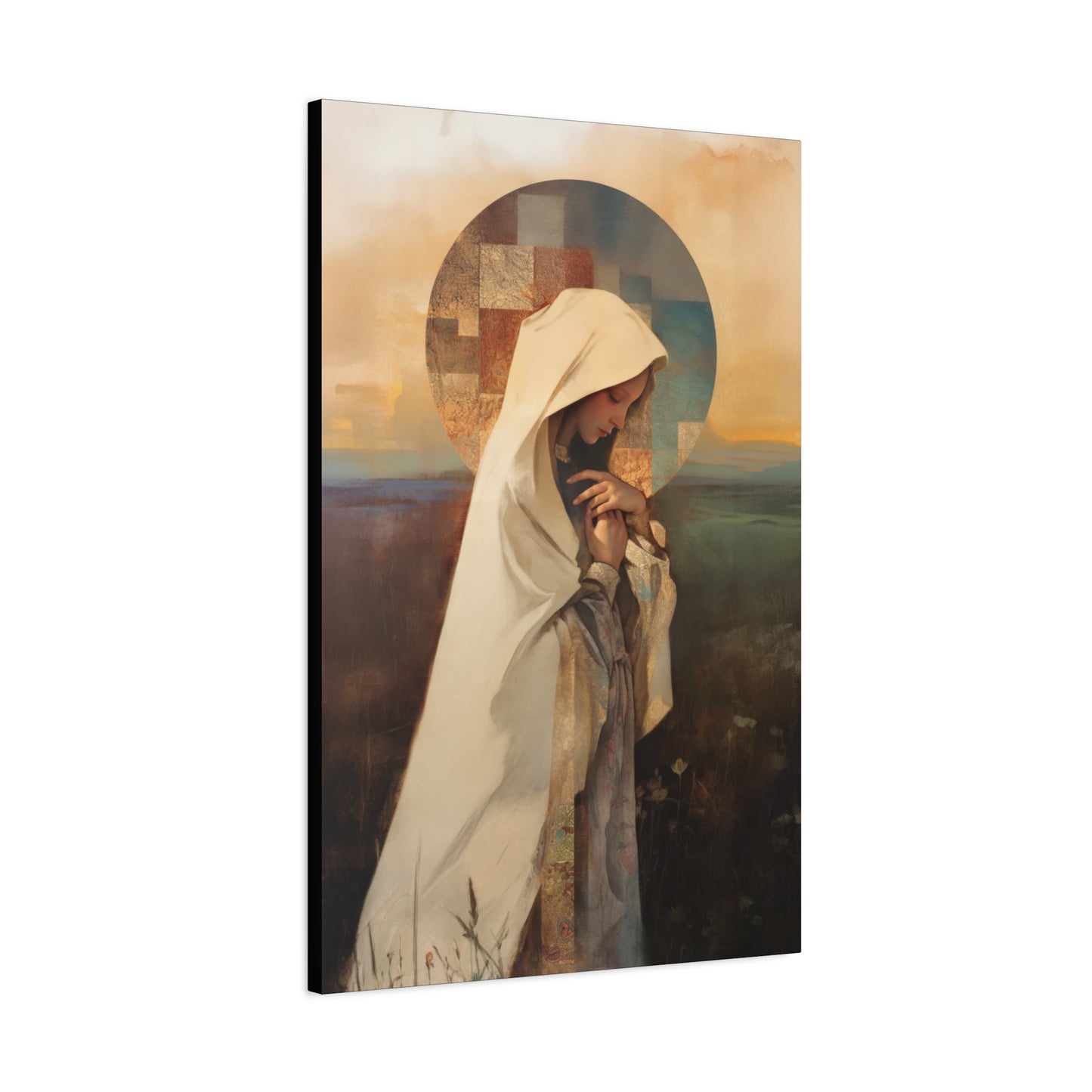 Our Lady of the Prairie - Multiple Sizes - Catholic Home art - Museum Wrapped Canvas - Sanctified Souls Print