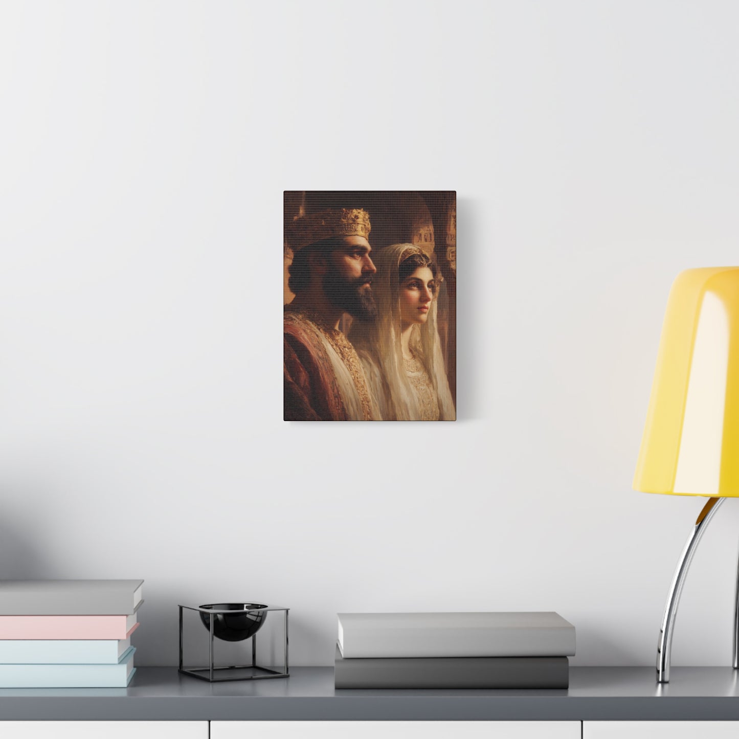 King Xerxes and Queen Esther  - Gallery Wrapped Canvas - Print - Religious Art for your Home - Catholic Art Print