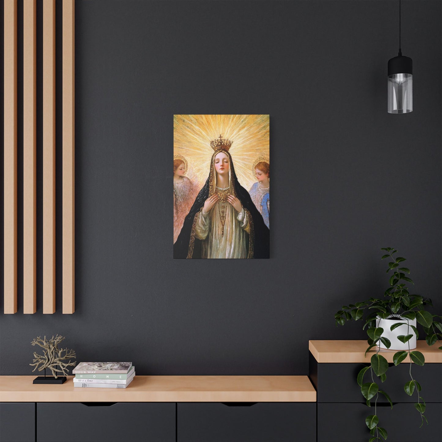 Divine Majesty: The Crowning of the Queen of Heaven - Gallery Wrapped Canvas - Print - Religious Art for your Home - Christian print