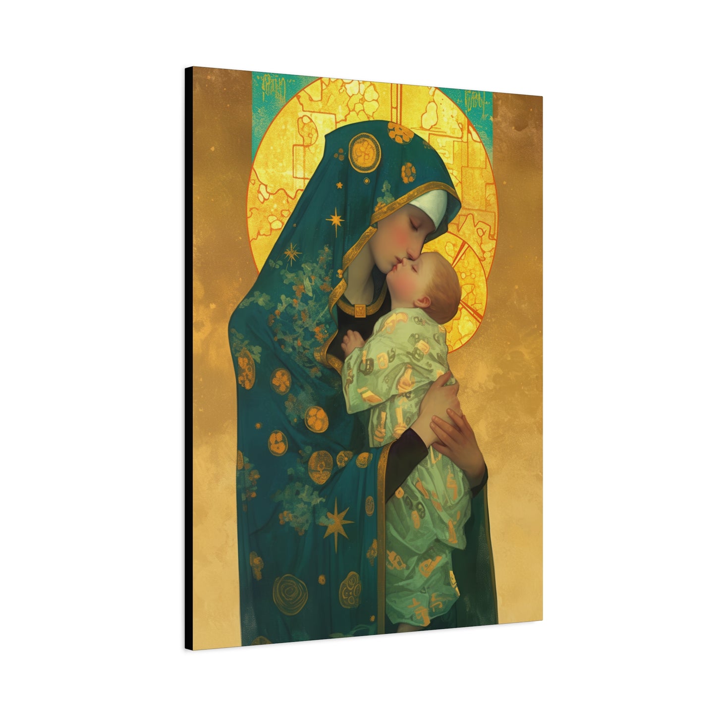 Peaceful Refuge - Mary and the Christ Child - Museum Wrapped Canvas - Print - Religious Art for your Home - Catholic Saint Art