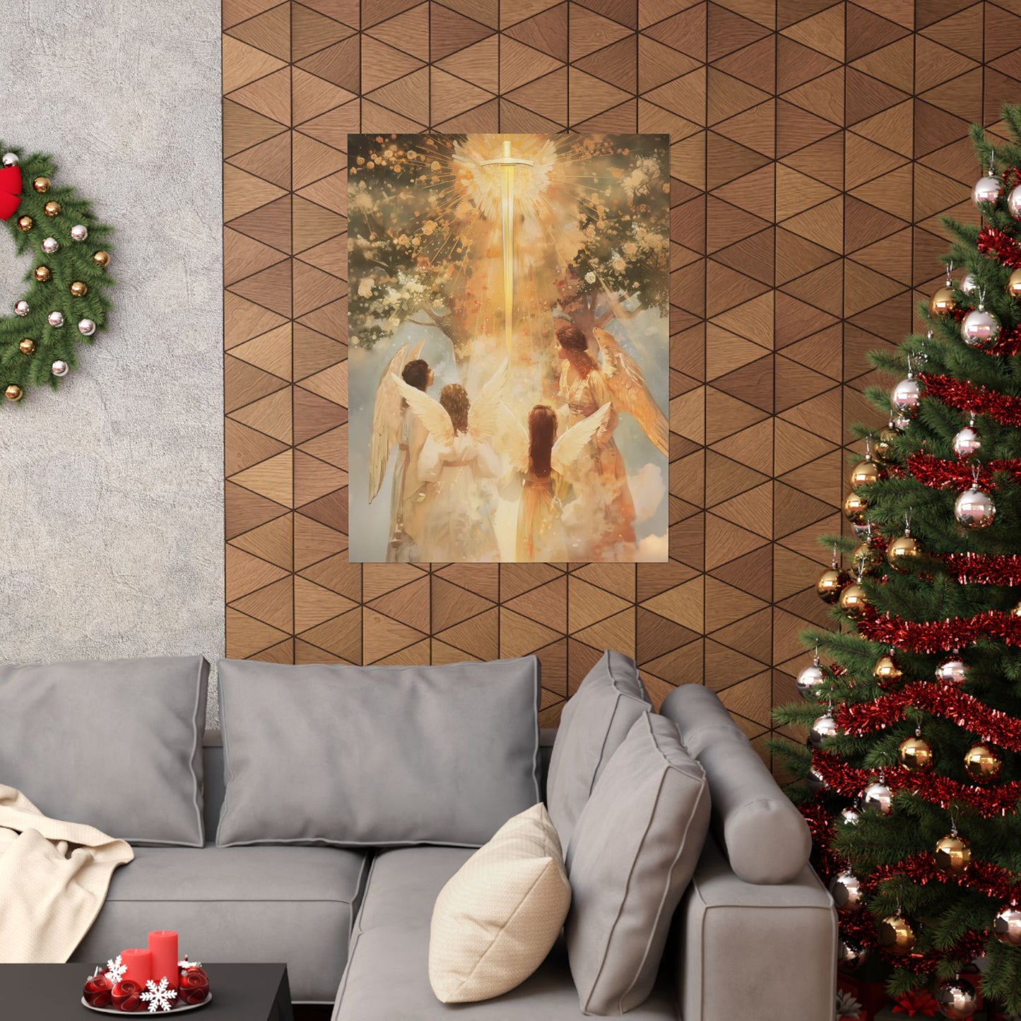The Watchers of the First Dawn - Guardians of Eden - Sanctified Souls Print - Multiple Sizes - Premium Matte Vertical Posters