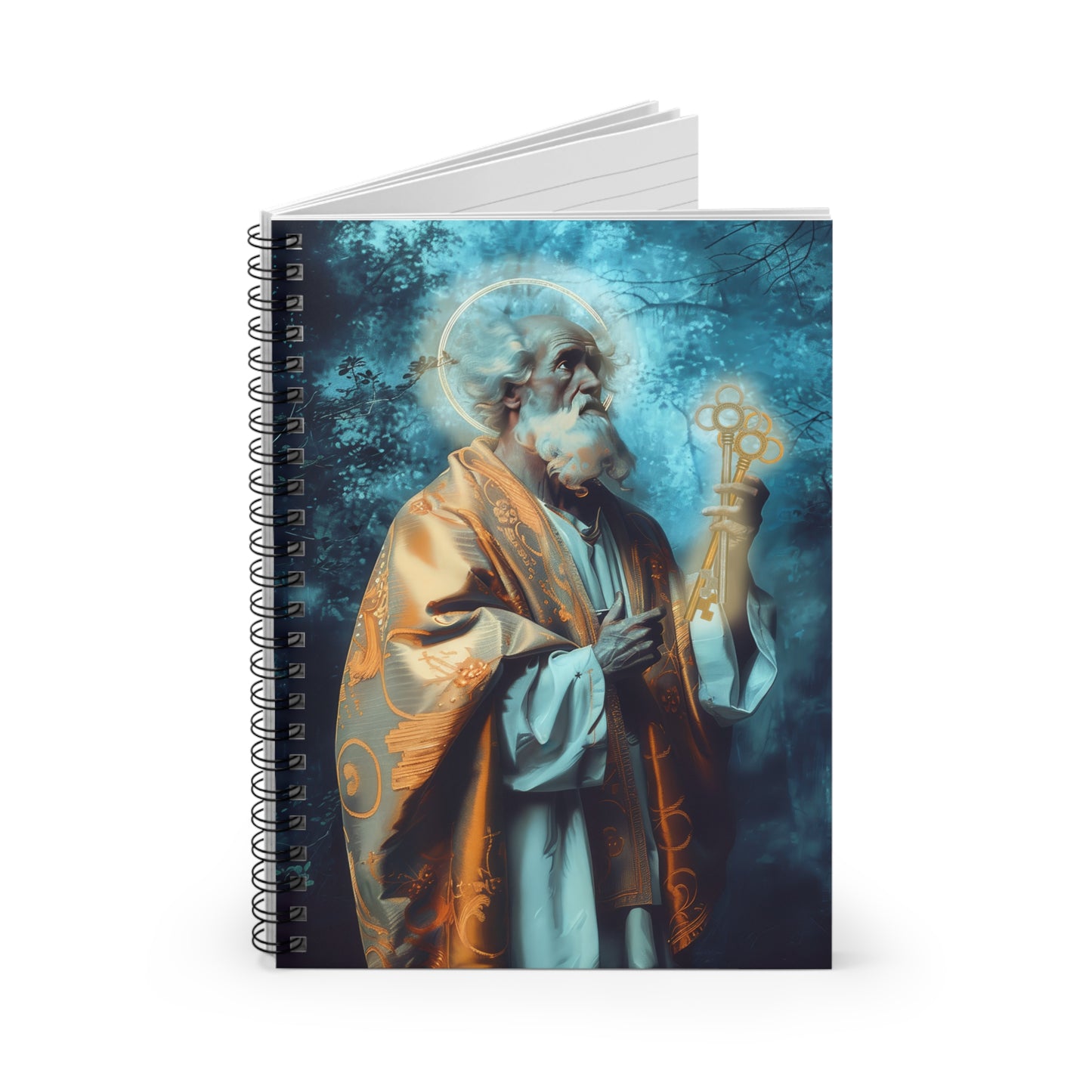 Saint Peter - Sanctified Souls Art - Religious - Spiral Notebook - Ruled Line - Catholic Religious art present gift - Devotional Journaling