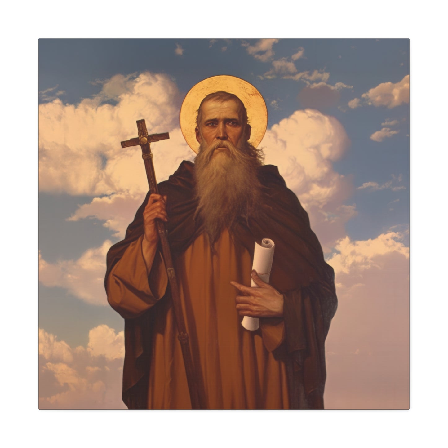 Saint Joannicus the Great / Loannikios of Mount Olympus - Gallery Wrapped Canvas - Print - Religious Art for your Home - Catholic Art Print